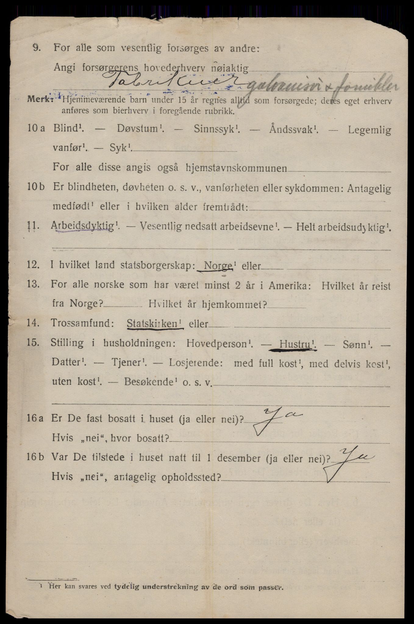 SAT, 1920 census for Trondheim, 1920, p. 73487