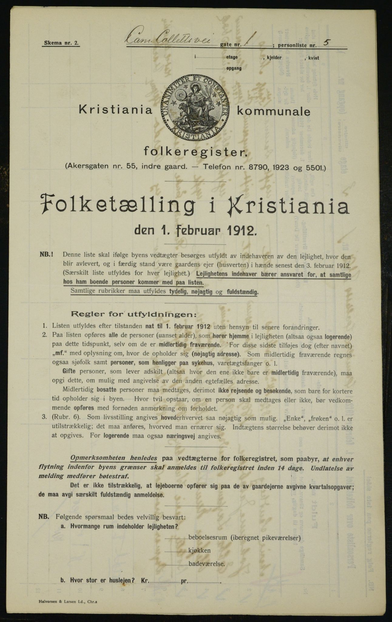 OBA, Municipal Census 1912 for Kristiania, 1912, p. 11442