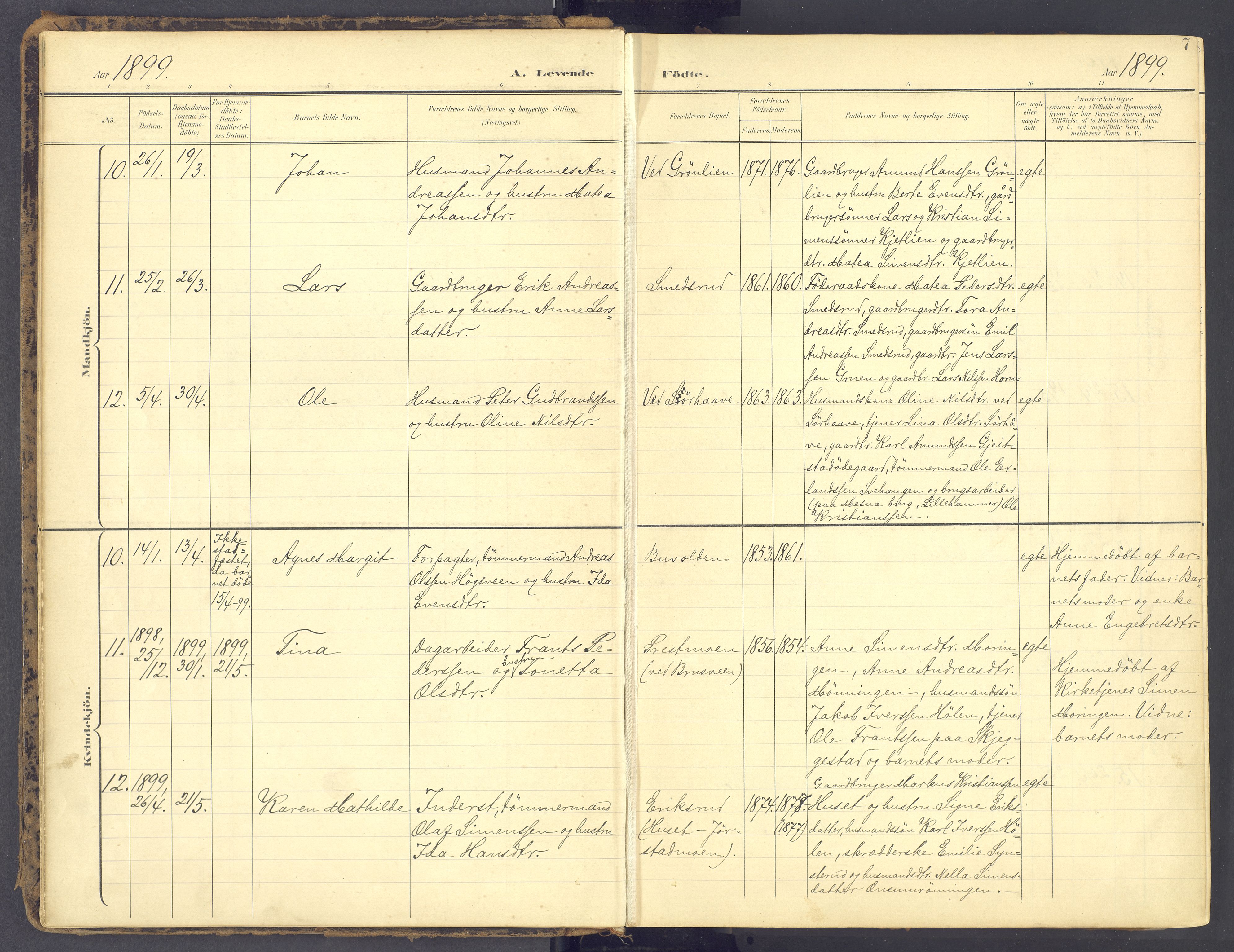 Fåberg prestekontor, AV/SAH-PREST-086/H/Ha/Haa/L0012: Parish register (official) no. 12, 1899-1915, p. 7