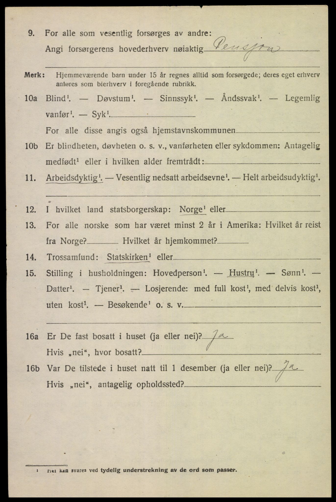 SAK, 1920 census for Nes (V-A), 1920, p. 5431