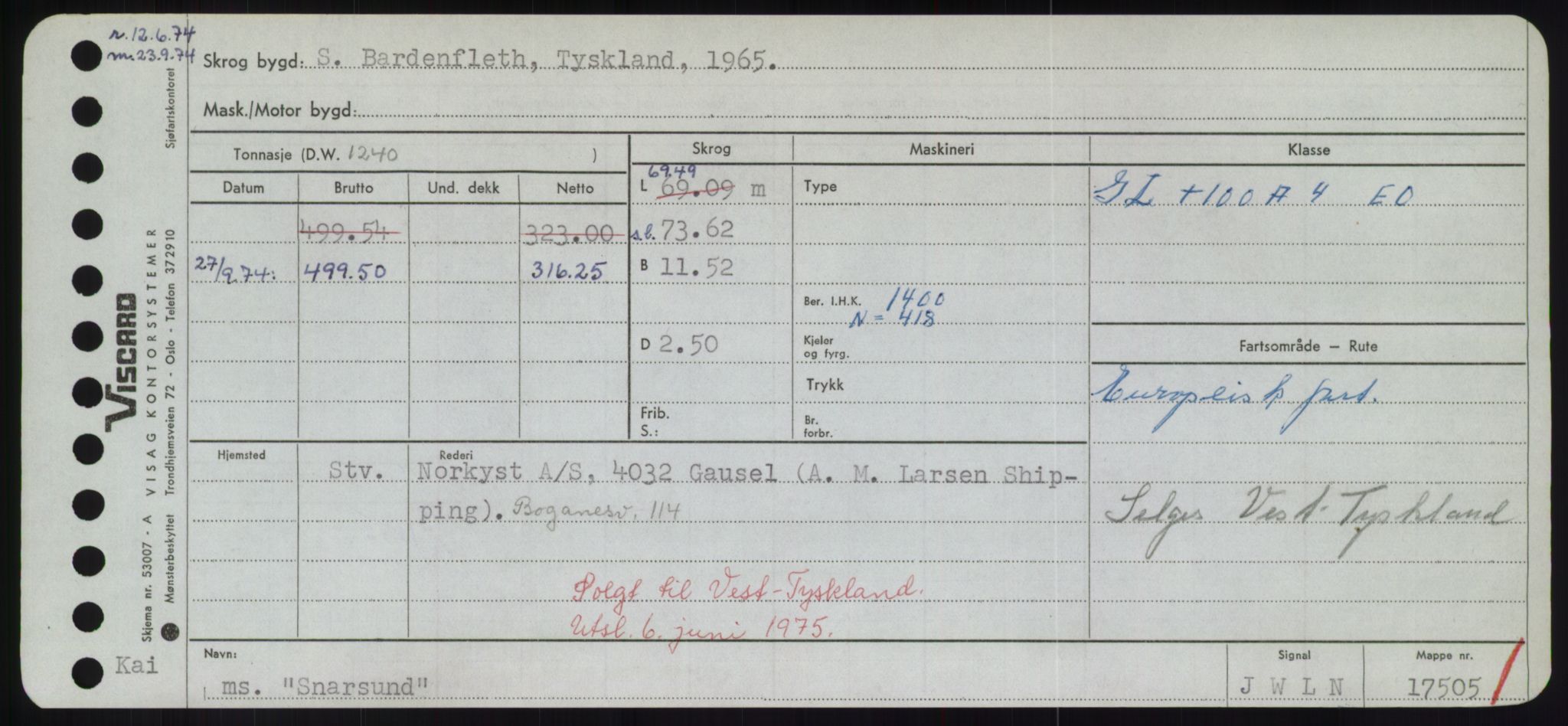 Sjøfartsdirektoratet med forløpere, Skipsmålingen, RA/S-1627/H/Hd/L0035: Fartøy, Sma-Spu, p. 27