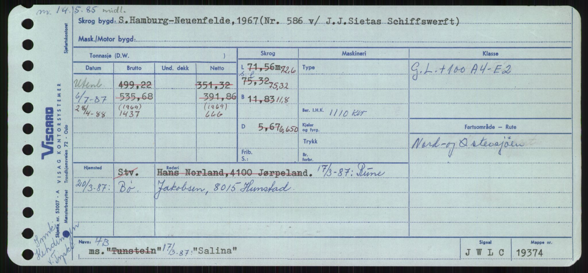 Sjøfartsdirektoratet med forløpere, Skipsmålingen, RA/S-1627/H/Ha/L0005/0001: Fartøy, S-Sven / Fartøy, S-Skji, p. 59