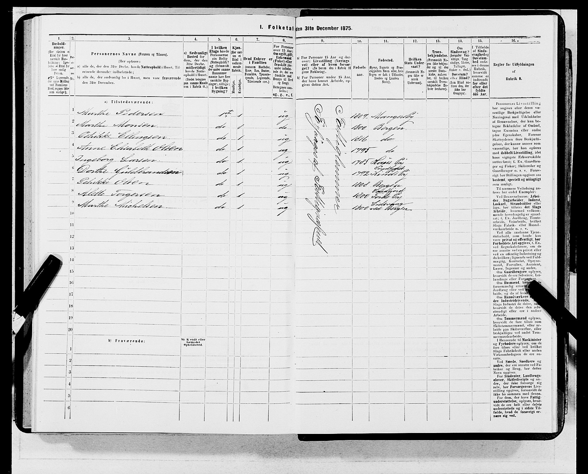 SAB, 1875 census for 1301 Bergen, 1875, p. 4829