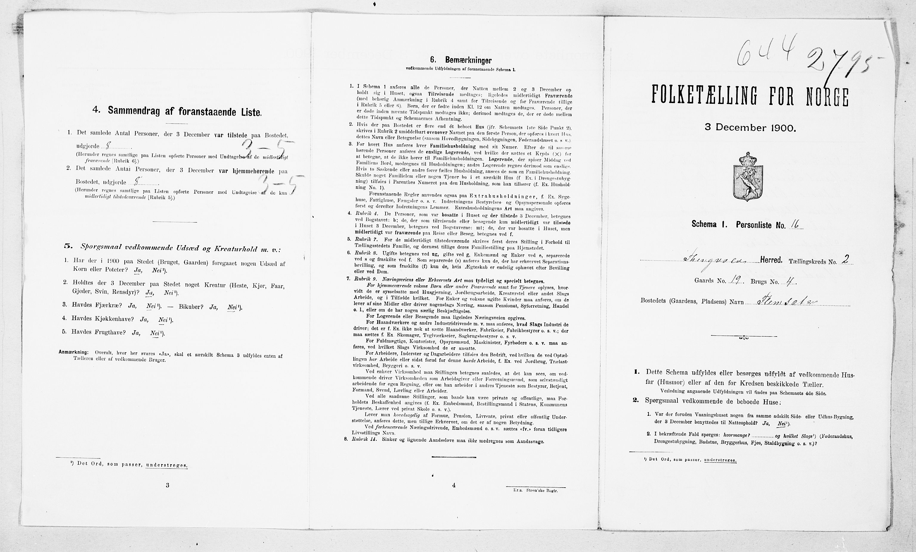 SAT, 1900 census for Tingvoll, 1900, p. 24