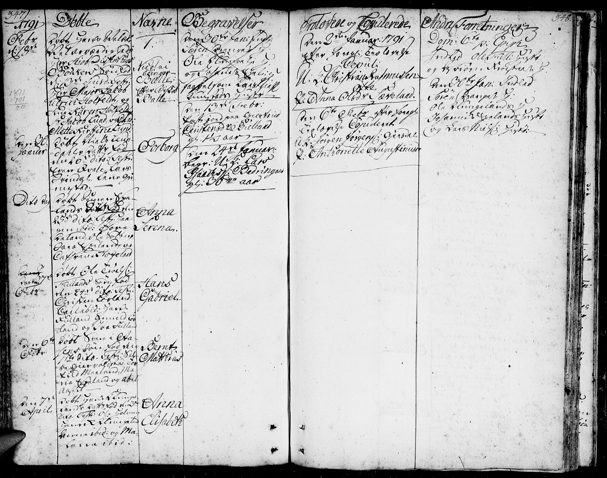 Herad sokneprestkontor, AV/SAK-1111-0018/F/Fa/Faa/L0001: Parish register (official) no. A 1 /1, 1768-1799, p. 347-348