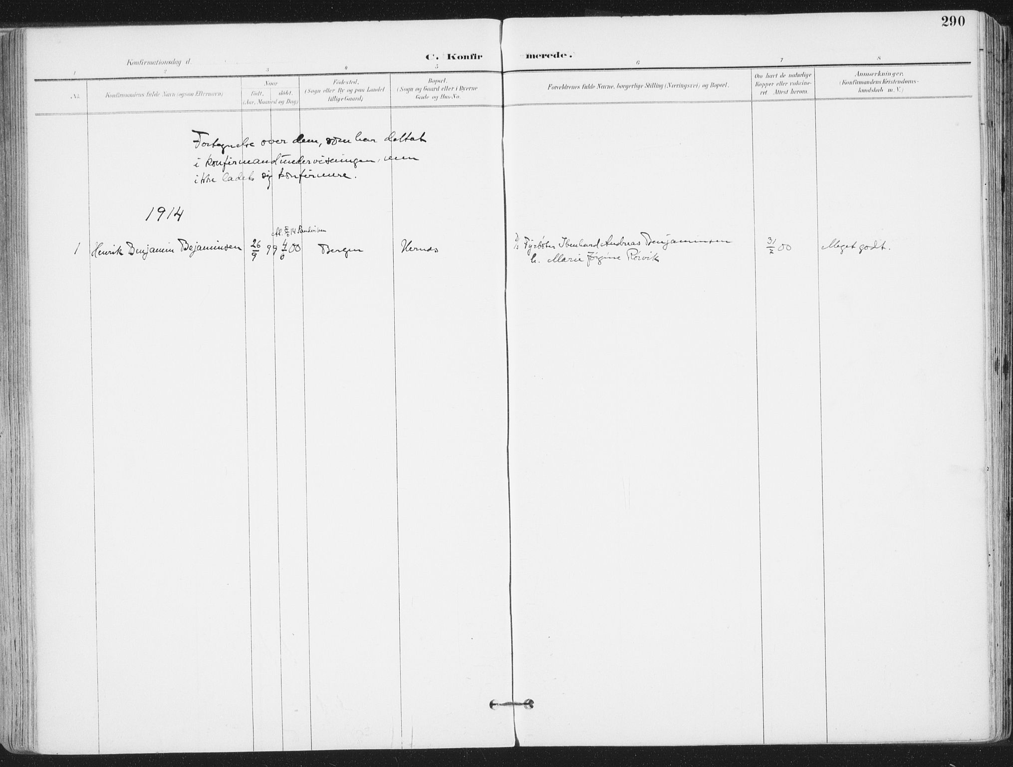 Ministerialprotokoller, klokkerbøker og fødselsregistre - Nordland, AV/SAT-A-1459/802/L0055: Parish register (official) no. 802A02, 1894-1915, p. 290