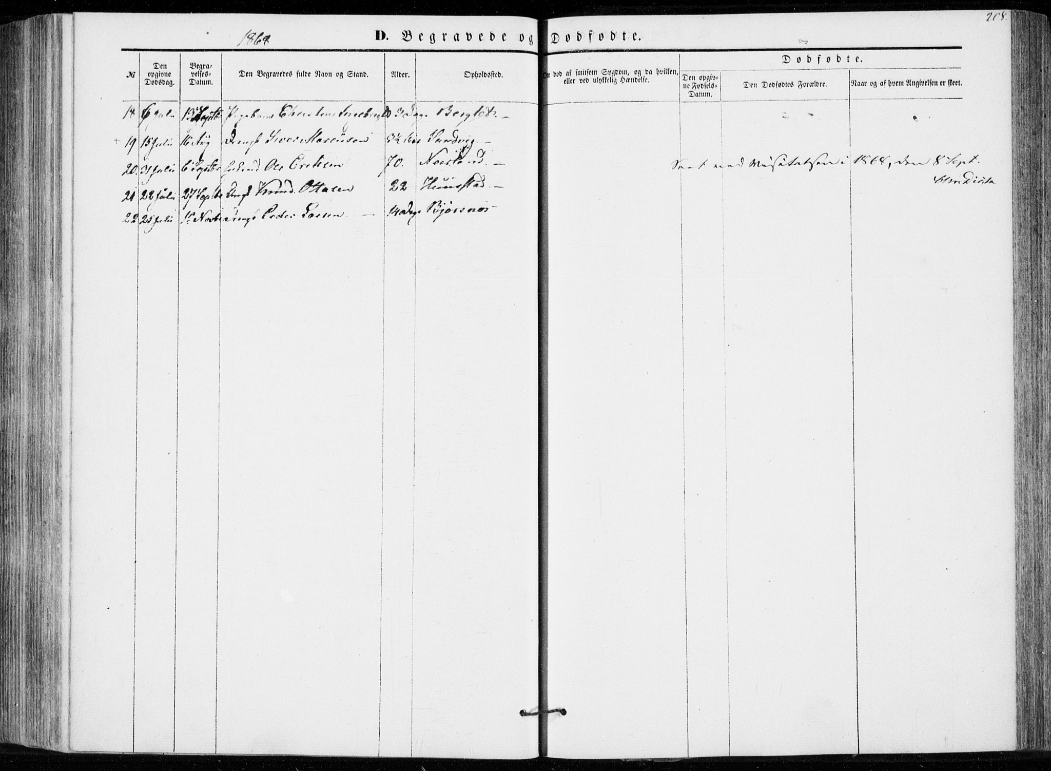 Ministerialprotokoller, klokkerbøker og fødselsregistre - Møre og Romsdal, AV/SAT-A-1454/566/L0767: Parish register (official) no. 566A06, 1852-1868, p. 208