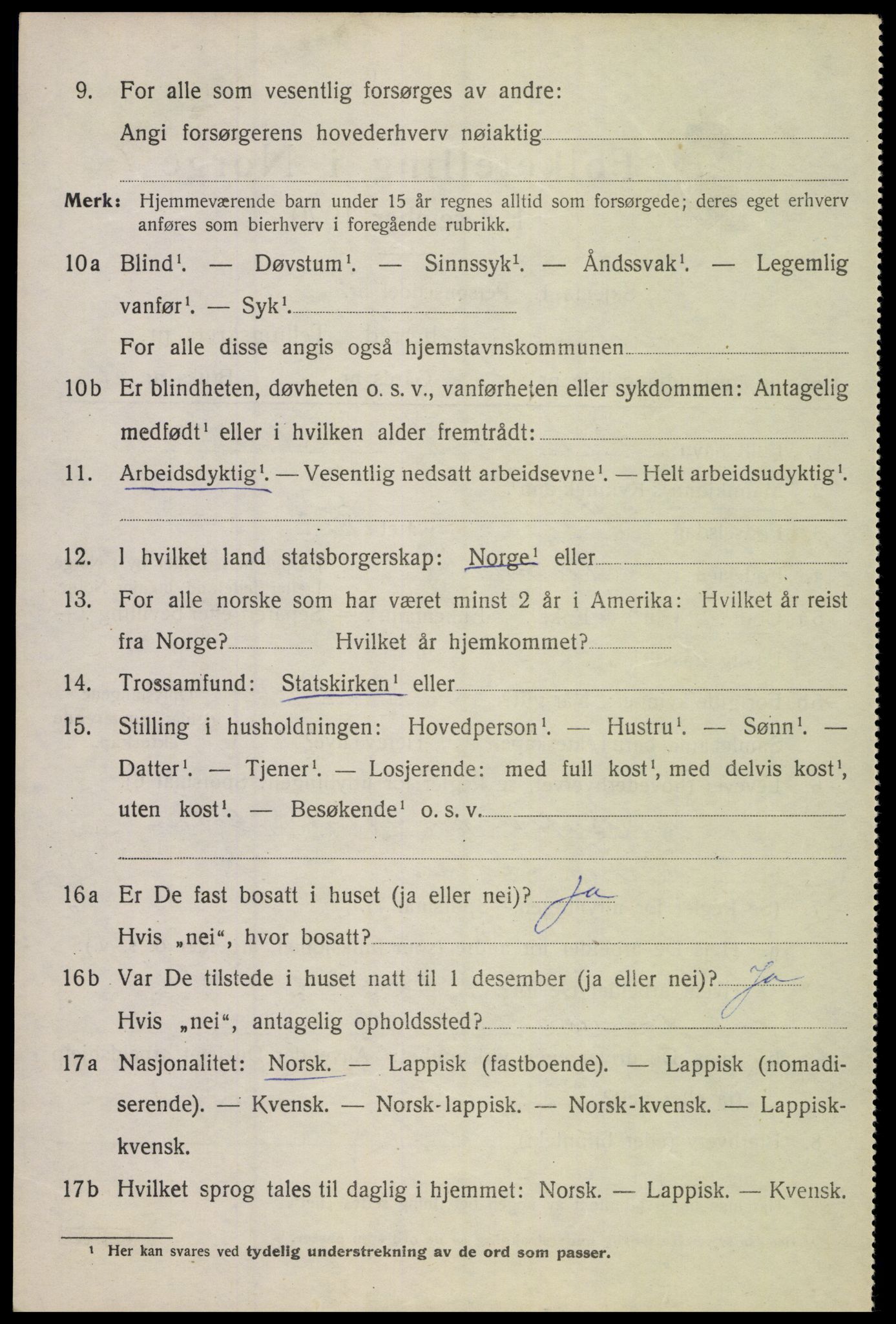 SAT, 1920 census for Lødingen, 1920, p. 1598