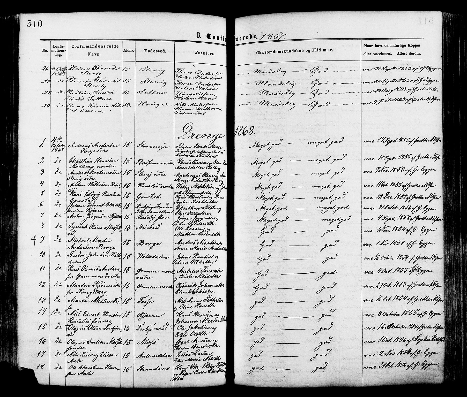 Onsøy prestekontor Kirkebøker, SAO/A-10914/F/Fa/L0004: Parish register (official) no. I 4, 1861-1877, p. 310