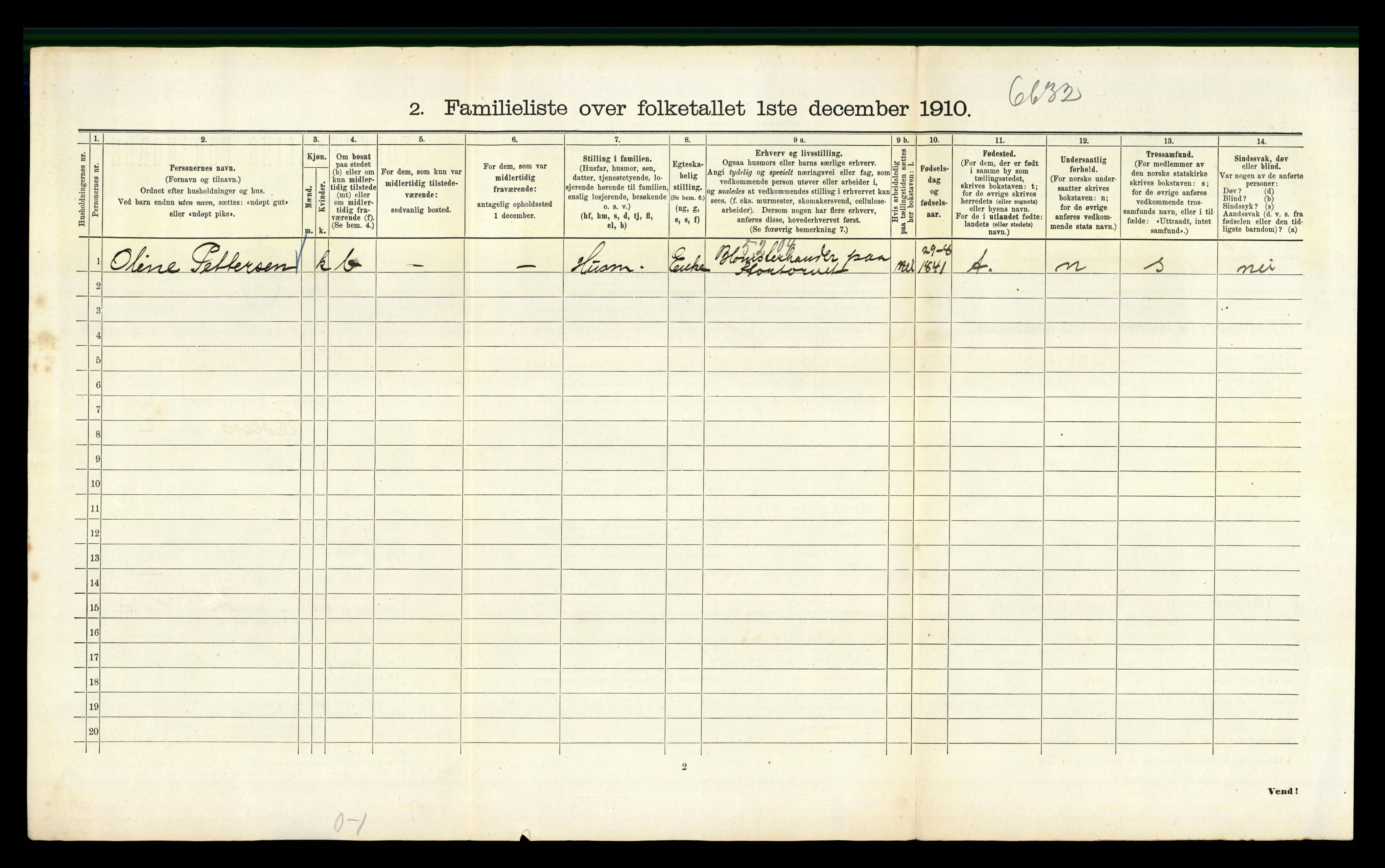 RA, 1910 census for Kristiania, 1910, p. 22616