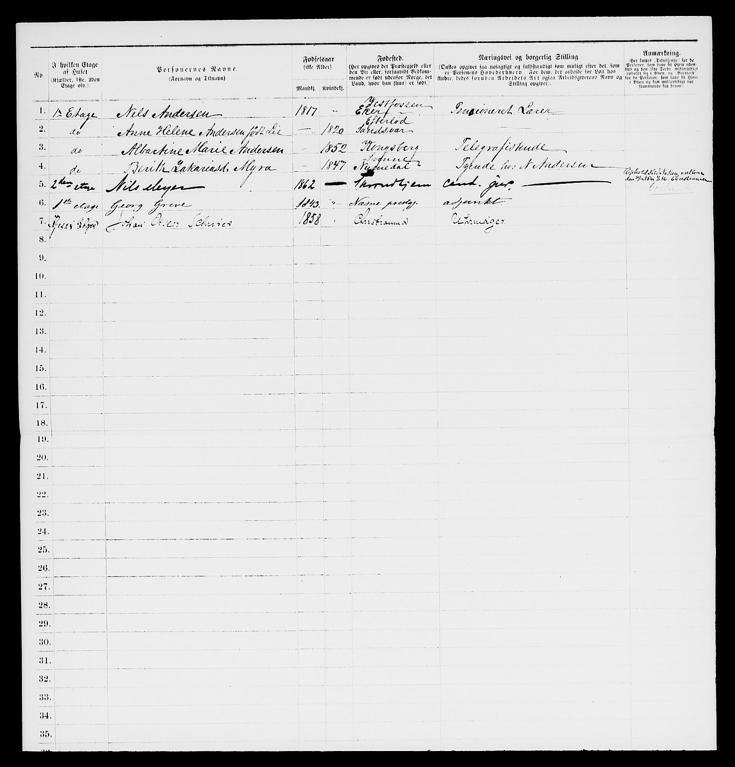 SAKO, 1885 census for 0604 Kongsberg, 1885, p. 100