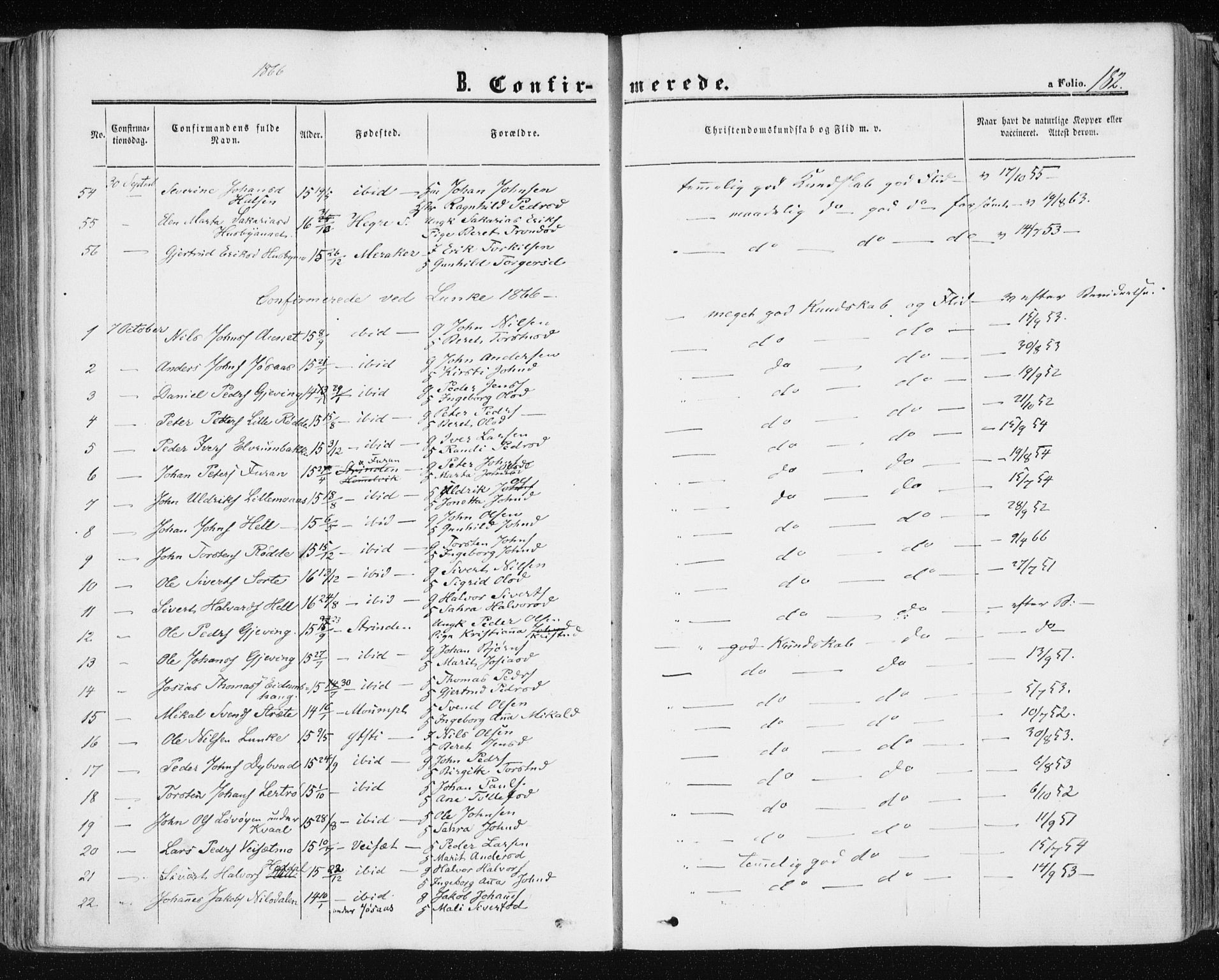 Ministerialprotokoller, klokkerbøker og fødselsregistre - Nord-Trøndelag, AV/SAT-A-1458/709/L0075: Parish register (official) no. 709A15, 1859-1870, p. 182