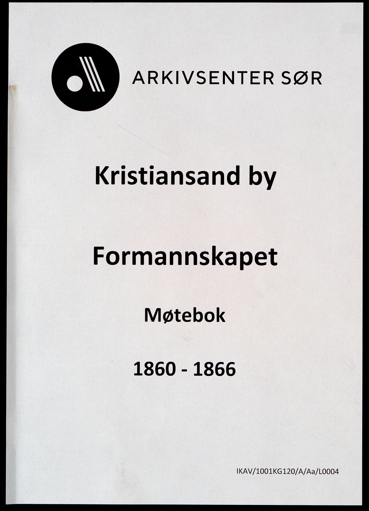 Kristiansand By - Formannskapet, IKAV/1001KG120/A/Aa/L0004: Møtebok (d), 1860-1866