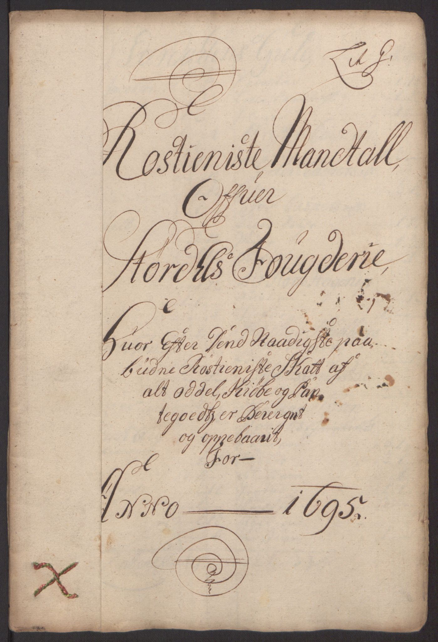 Rentekammeret inntil 1814, Reviderte regnskaper, Fogderegnskap, RA/EA-4092/R62/L4187: Fogderegnskap Stjørdal og Verdal, 1695, p. 107