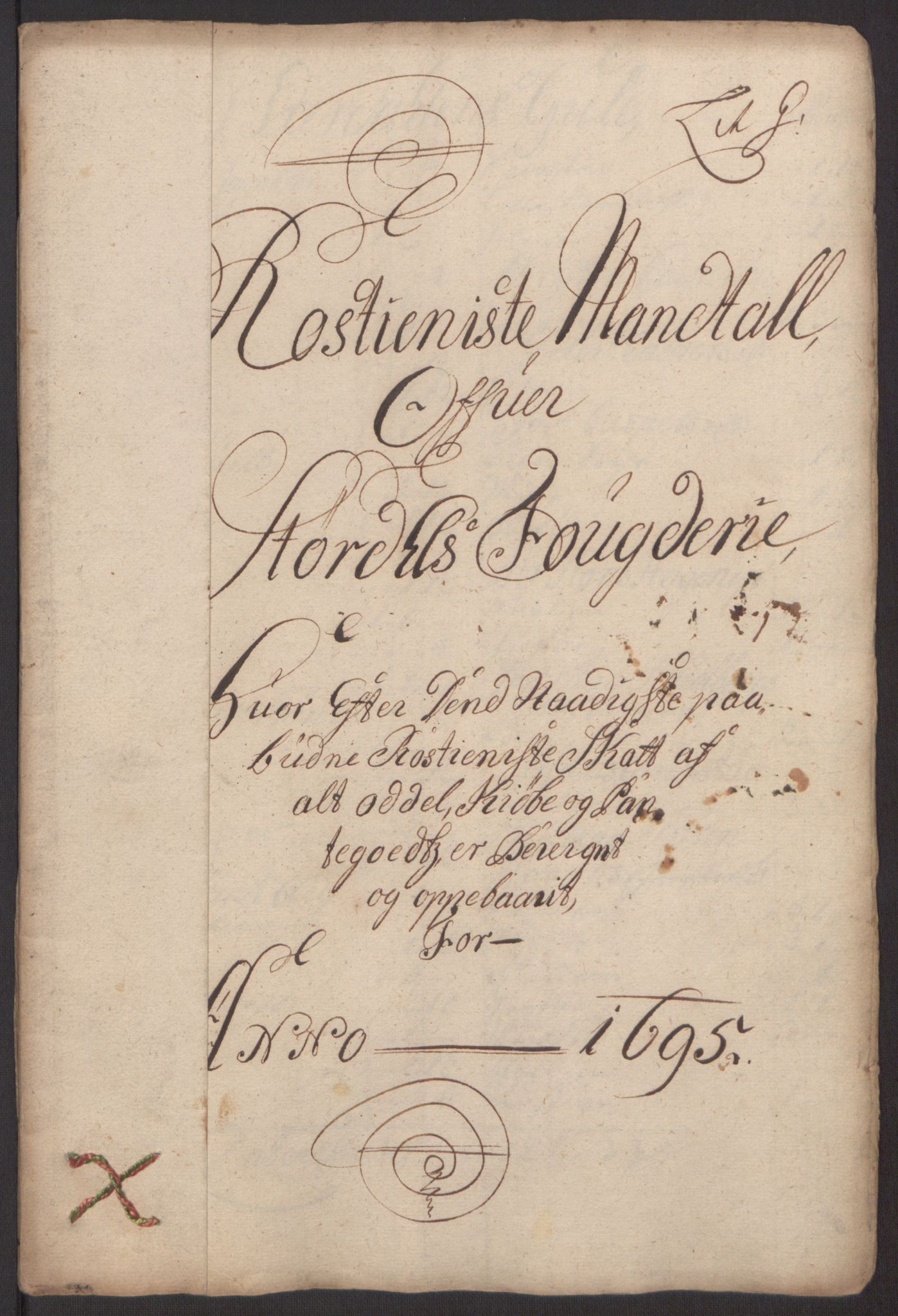 Rentekammeret inntil 1814, Reviderte regnskaper, Fogderegnskap, AV/RA-EA-4092/R62/L4187: Fogderegnskap Stjørdal og Verdal, 1695, p. 107