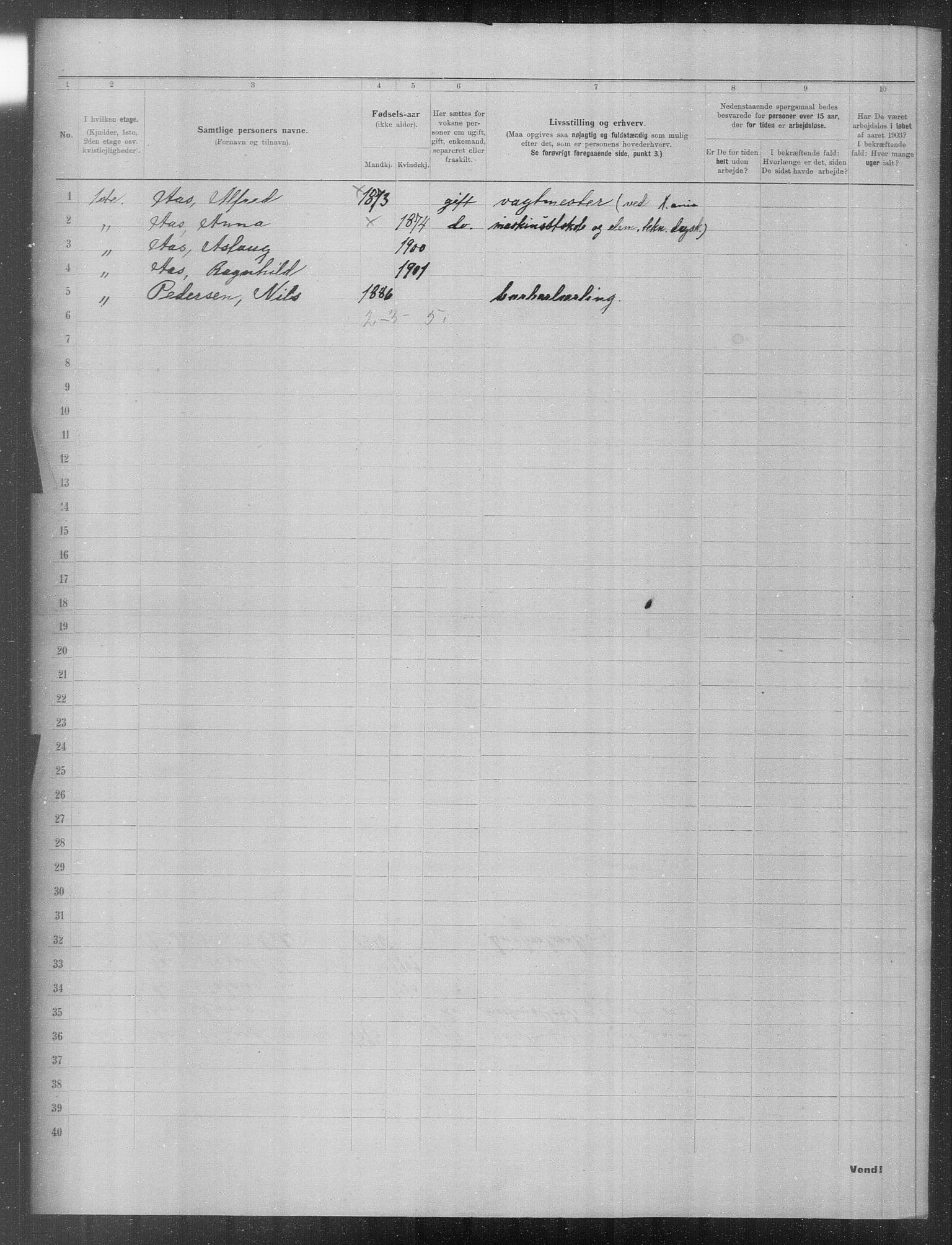 OBA, Municipal Census 1903 for Kristiania, 1903, p. 21726