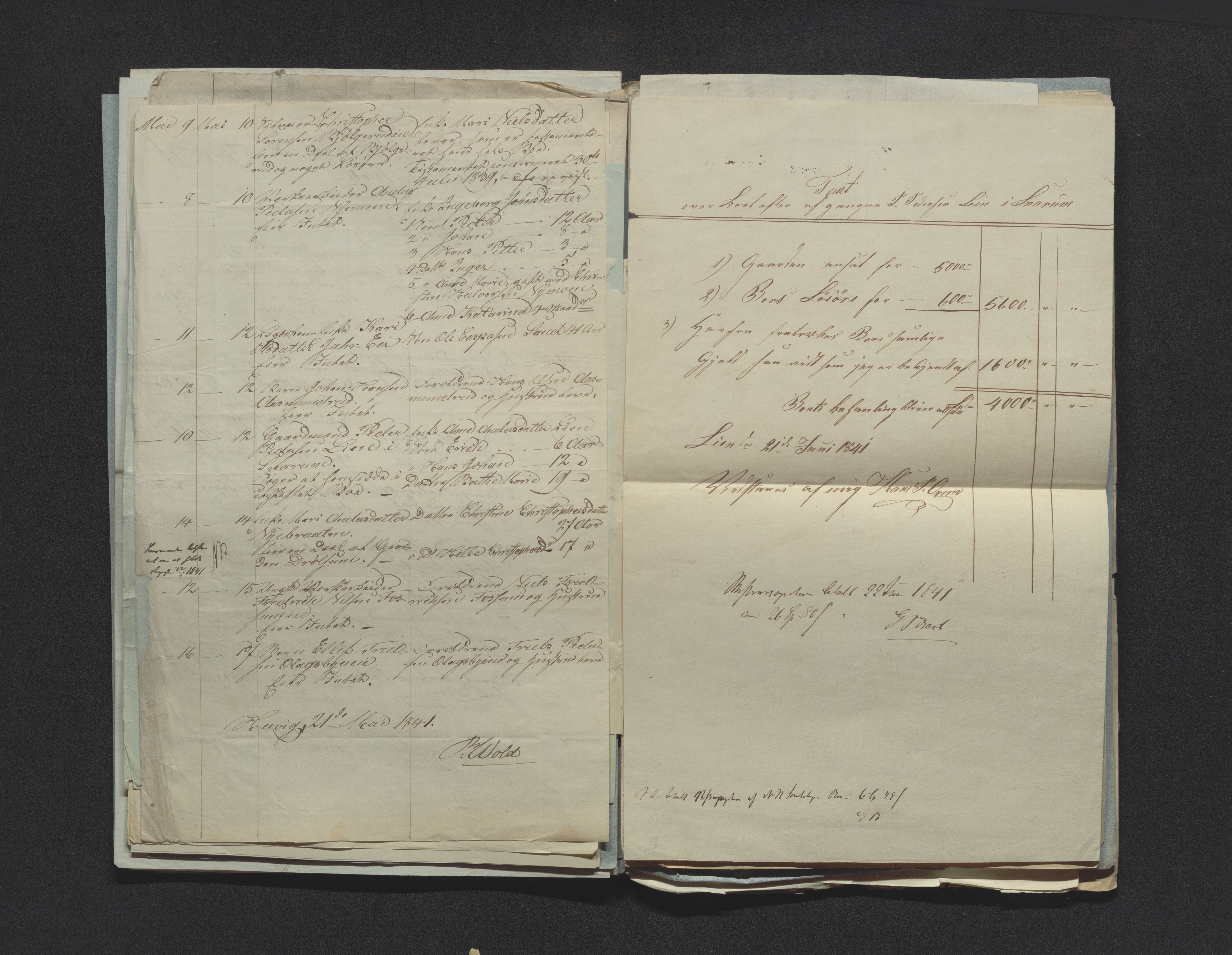 Eiker, Modum og Sigdal sorenskriveri, AV/SAKO-A-123/H/Ha/Hab/L0006: Dødsfallsmeldinger, 1841-1845