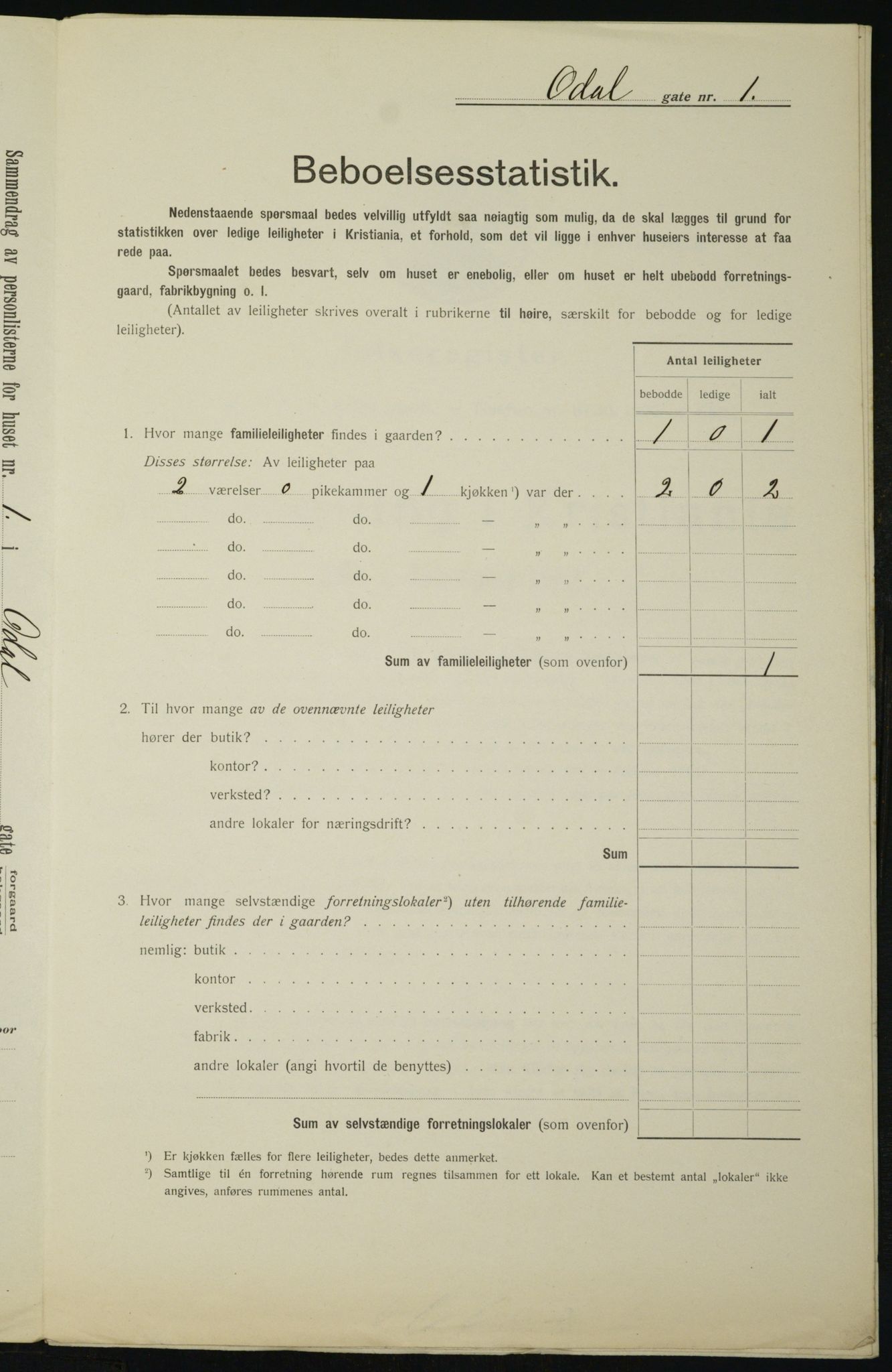 OBA, Municipal Census 1912 for Kristiania, 1912, p. 75076