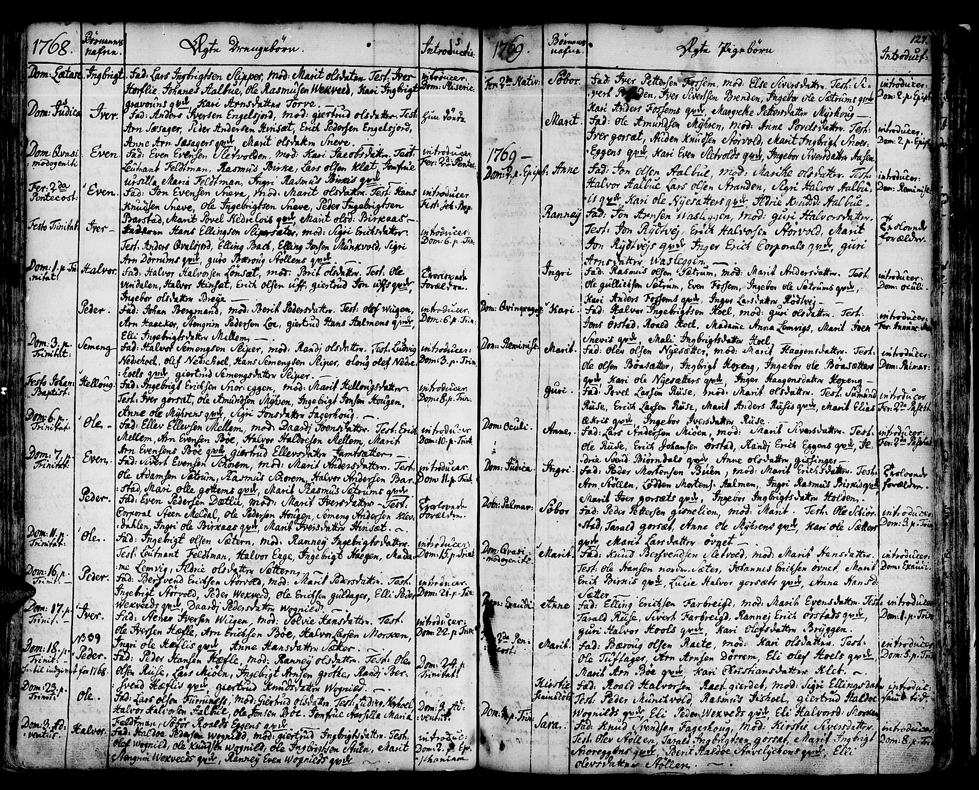 Ministerialprotokoller, klokkerbøker og fødselsregistre - Sør-Trøndelag, SAT/A-1456/678/L0891: Parish register (official) no. 678A01, 1739-1780, p. 127