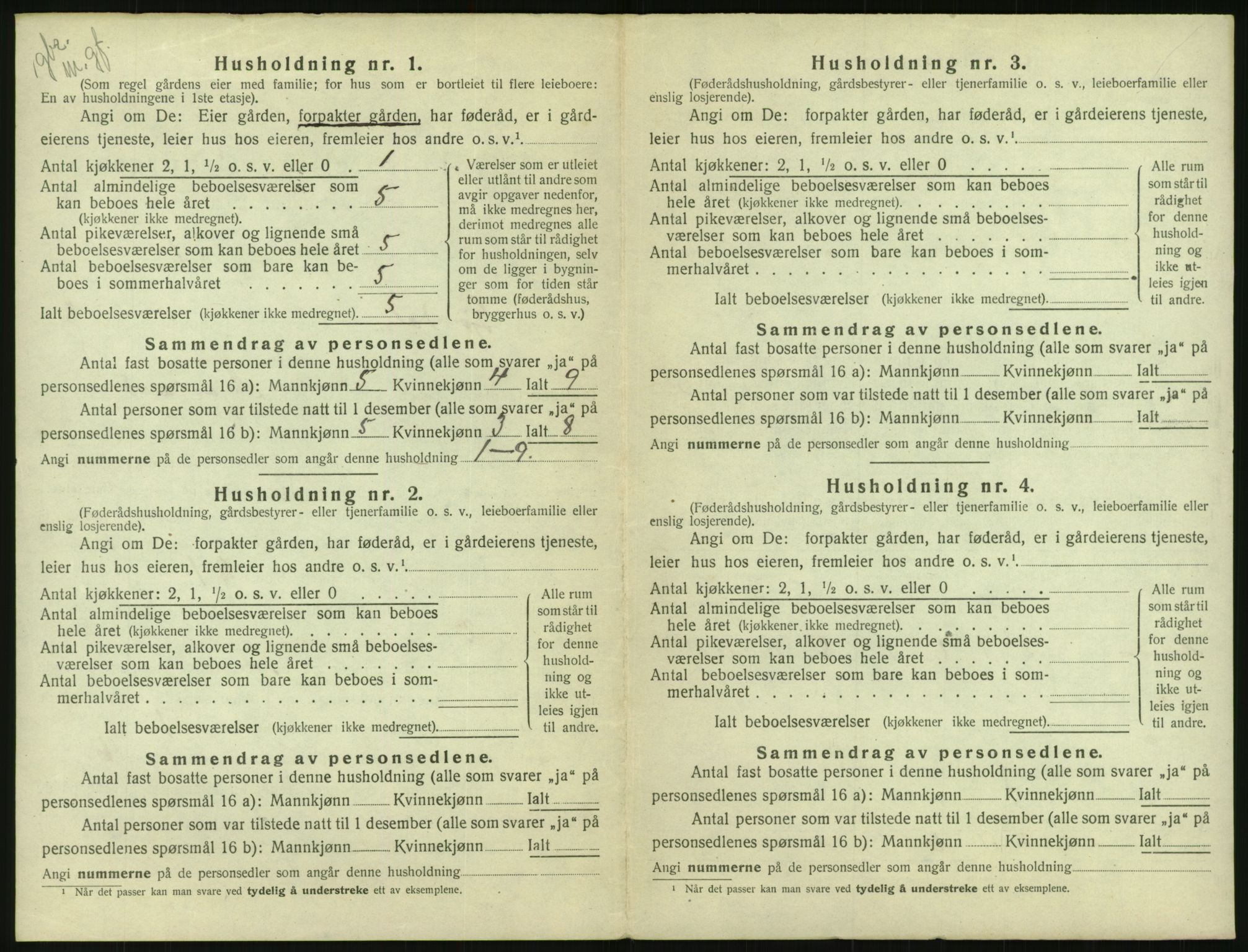 SAK, 1920 census for Gjøvdal, 1920, p. 189