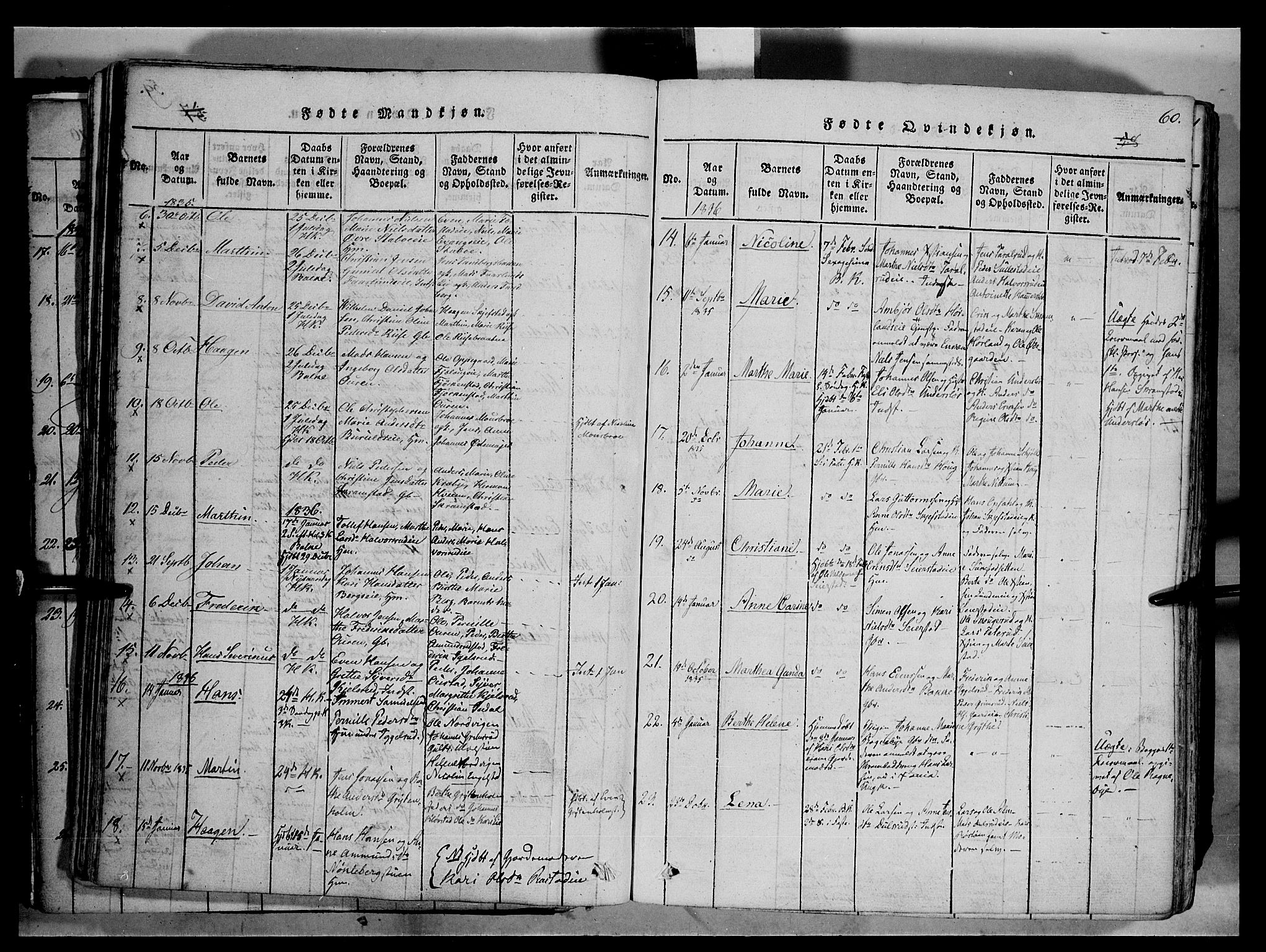 Østre Toten prestekontor, SAH/PREST-104/H/Ha/Haa/L0001: Parish register (official) no. 1, 1828-1839, p. 60