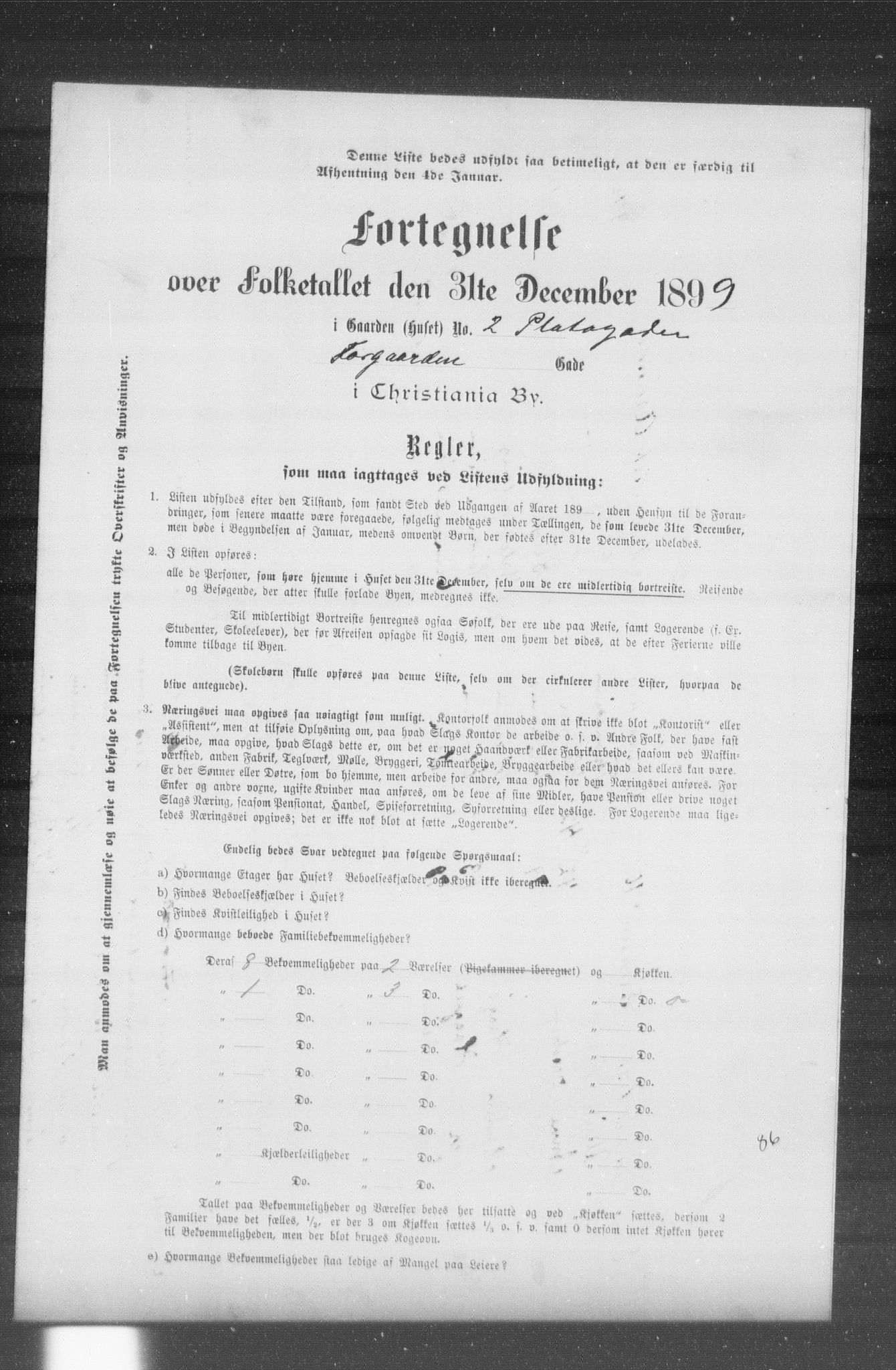 OBA, Municipal Census 1899 for Kristiania, 1899, p. 10494