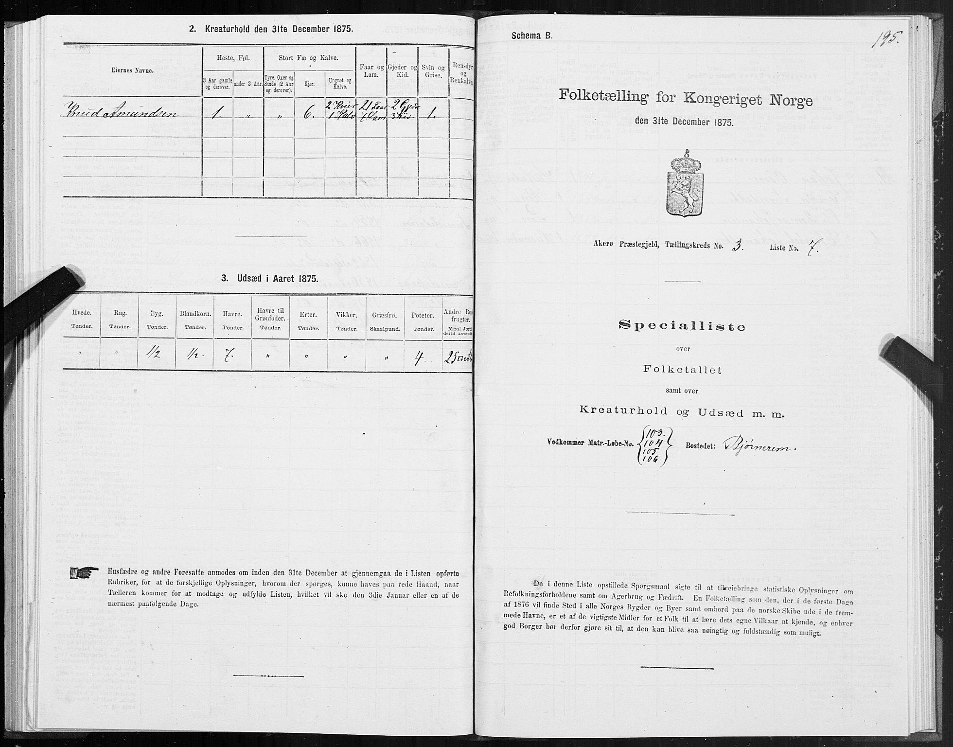 SAT, 1875 census for 1545P Aukra, 1875, p. 1195