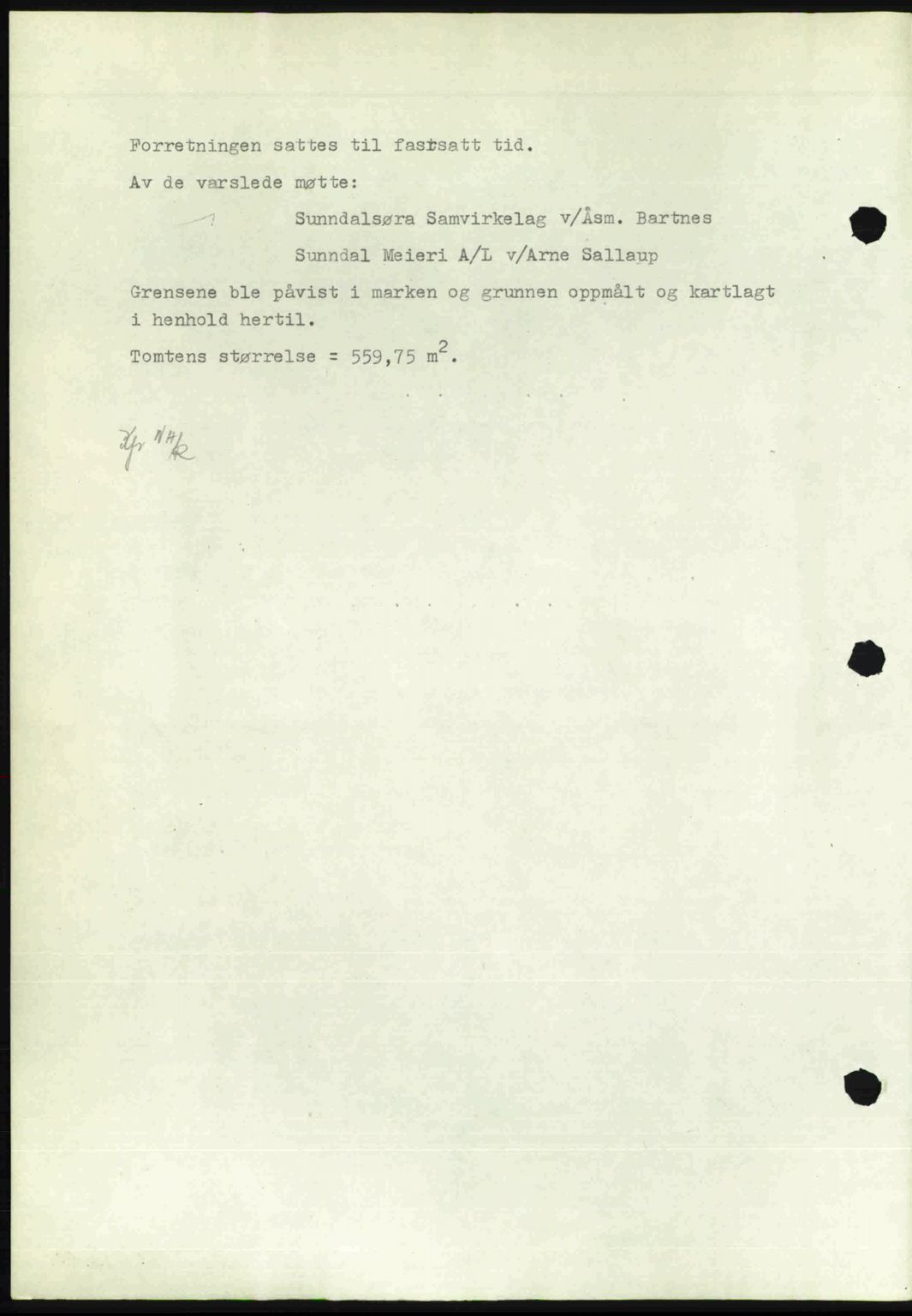 Nordmøre sorenskriveri, AV/SAT-A-4132/1/2/2Ca: Mortgage book no. A106, 1947-1947, Diary no: : 2268/1947