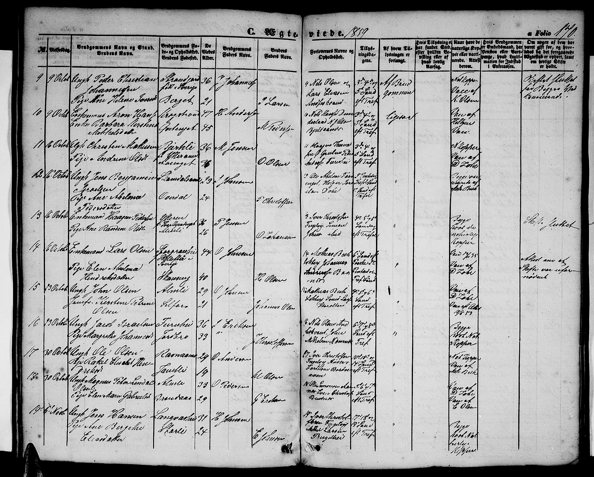 Ministerialprotokoller, klokkerbøker og fødselsregistre - Nordland, SAT/A-1459/827/L0414: Parish register (copy) no. 827C03, 1853-1865, p. 170