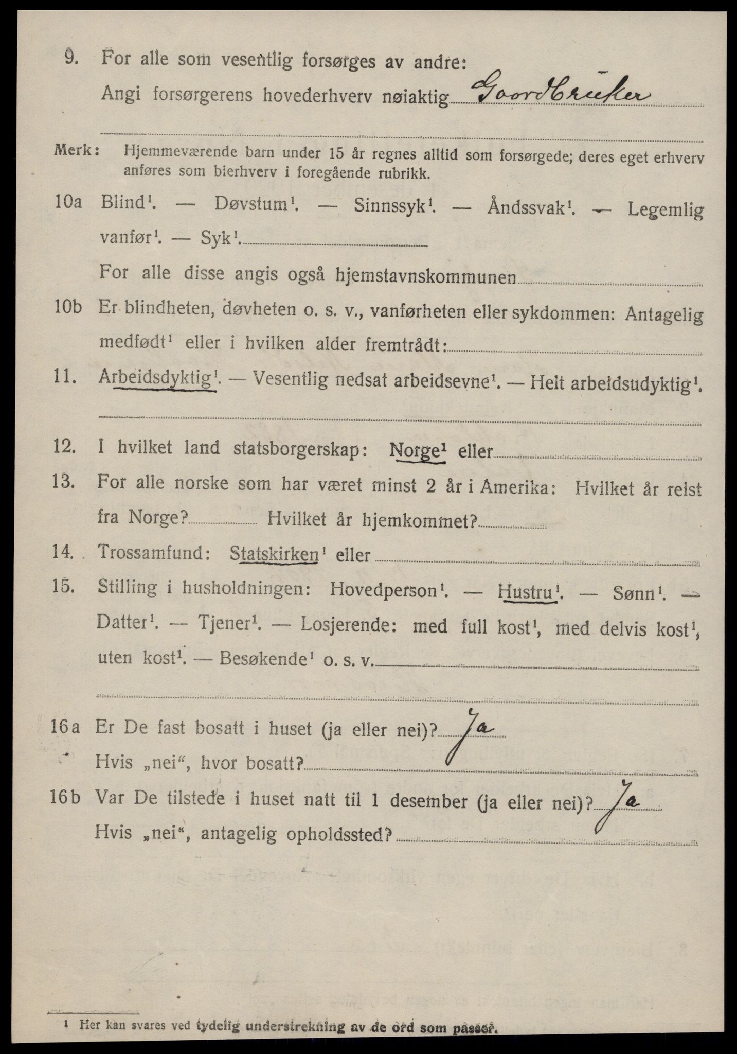 SAT, 1920 census for Skodje, 1920, p. 1106