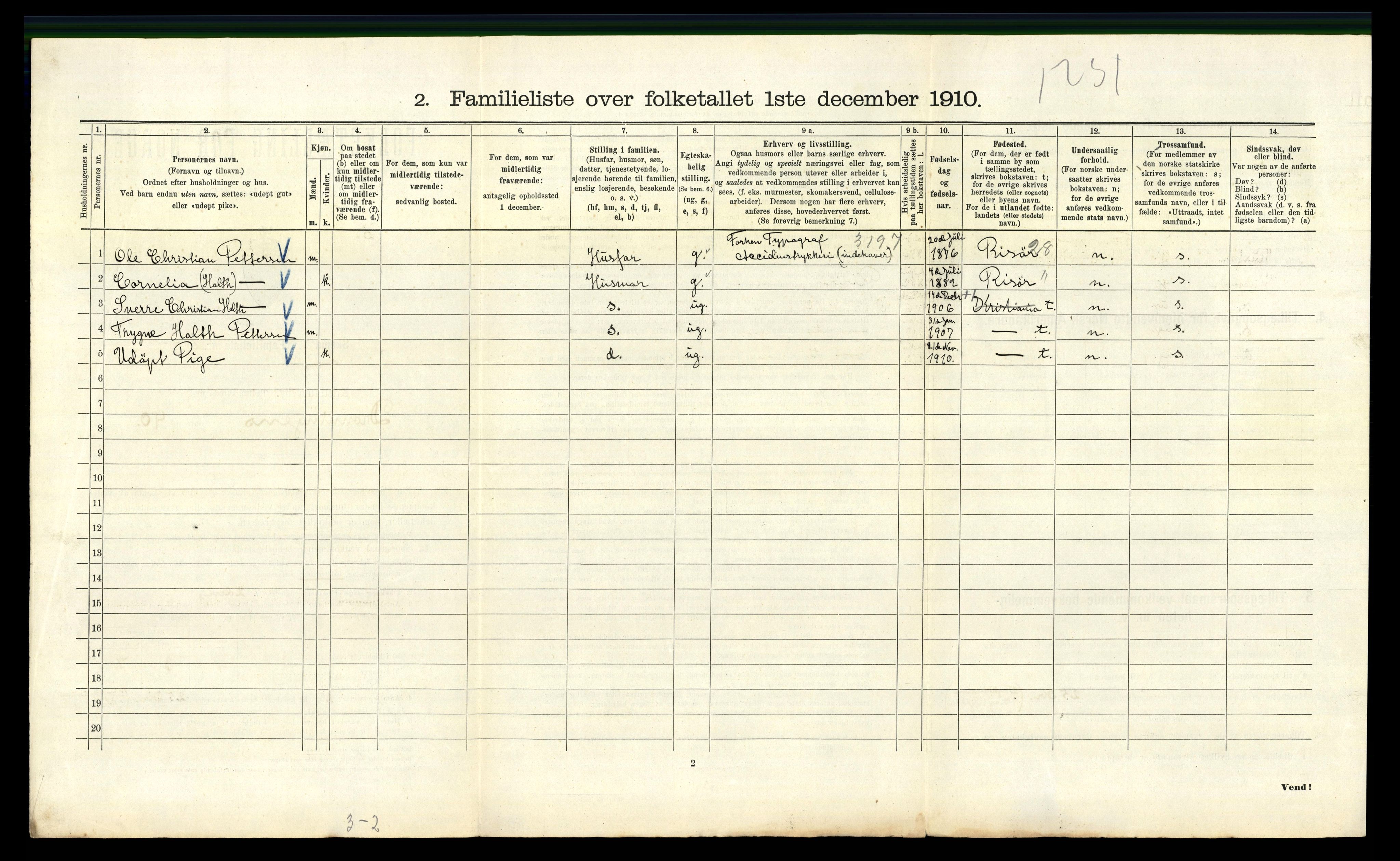 RA, 1910 census for Kristiania, 1910, p. 17878