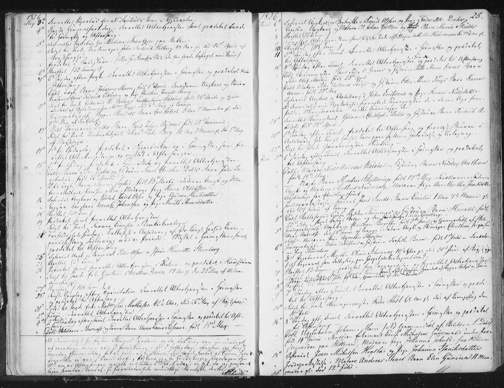 Ministerialprotokoller, klokkerbøker og fødselsregistre - Sør-Trøndelag, SAT/A-1456/602/L0127: Curate's parish register no. 602B01, 1821-1875, p. 25