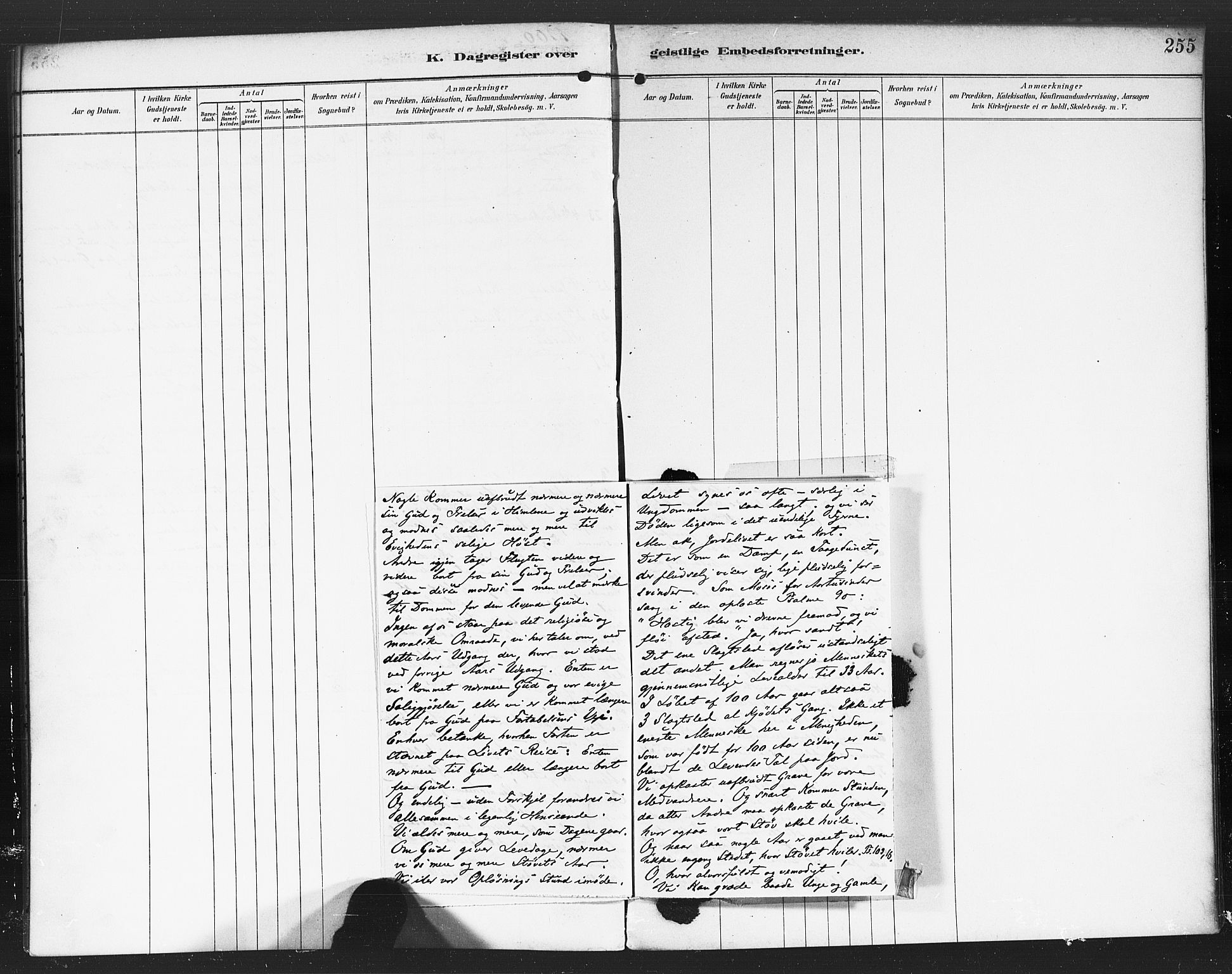 Rødenes prestekontor Kirkebøker, AV/SAO-A-2005/F/Fa/L0010: Parish register (official) no. I 10, 1890-1900, p. 255