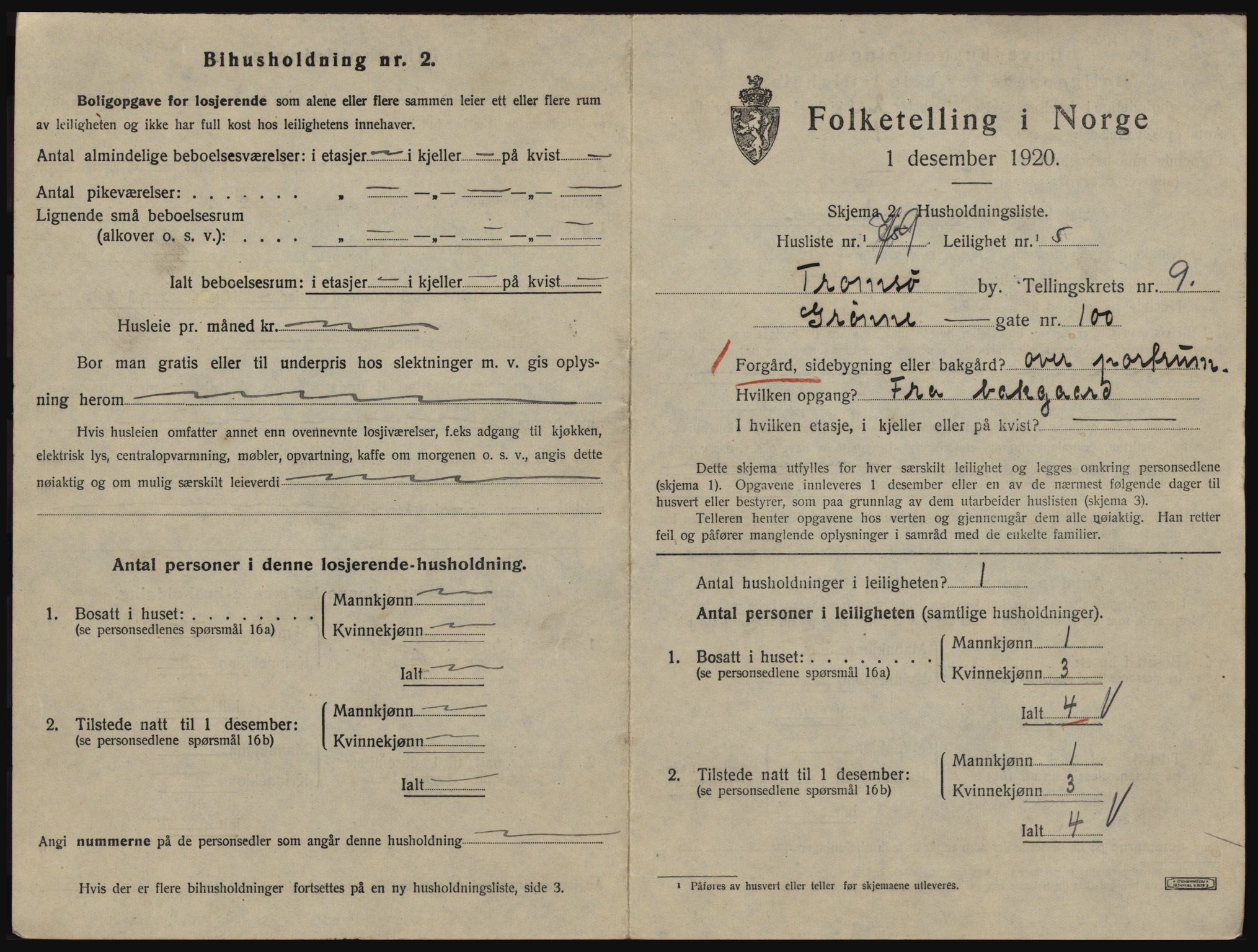 SATØ, 1920 census for Tromsø, 1920, p. 5153