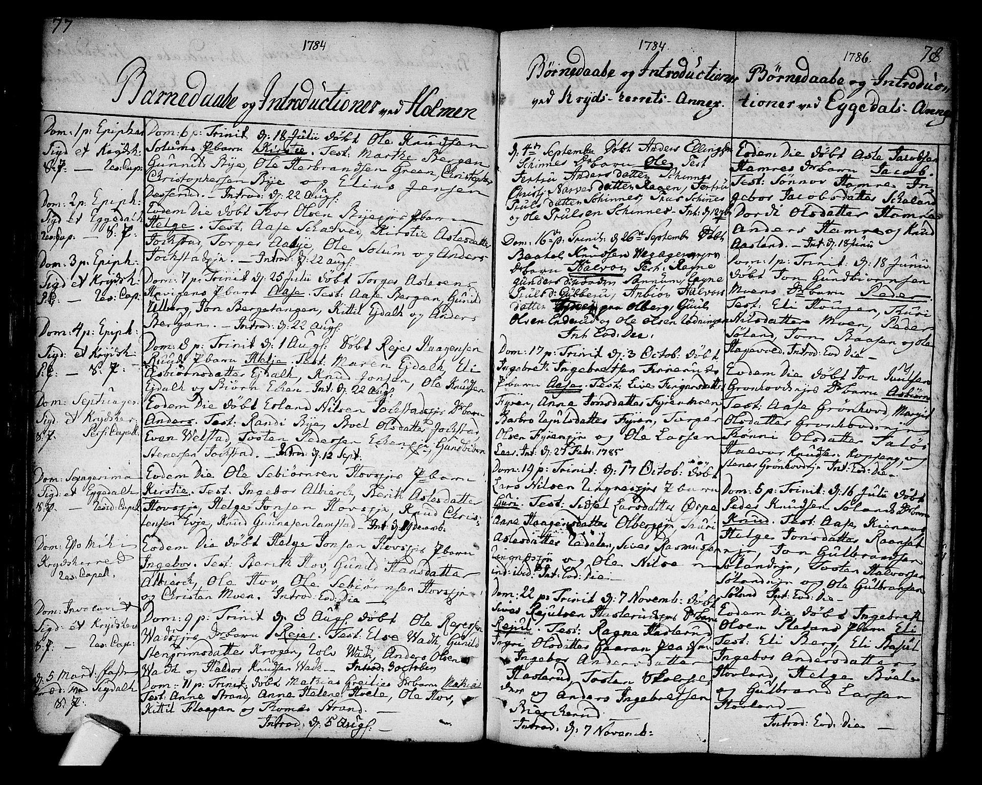 Sigdal kirkebøker, SAKO/A-245/F/Fa/L0002: Parish register (official) no. I 2, 1778-1792, p. 77-78