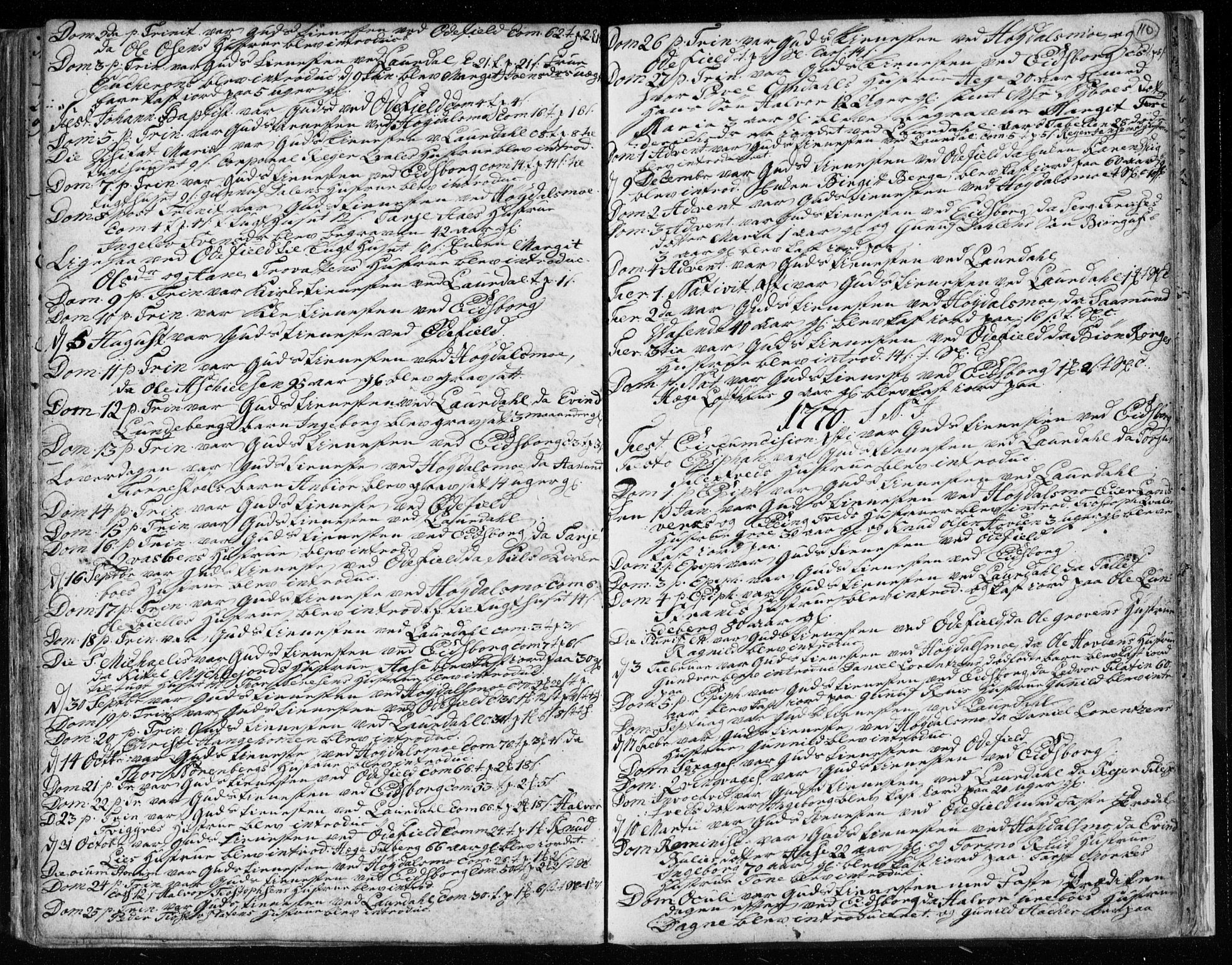 Lårdal kirkebøker, AV/SAKO-A-284/F/Fa/L0003: Parish register (official) no. I 3, 1754-1790, p. 110