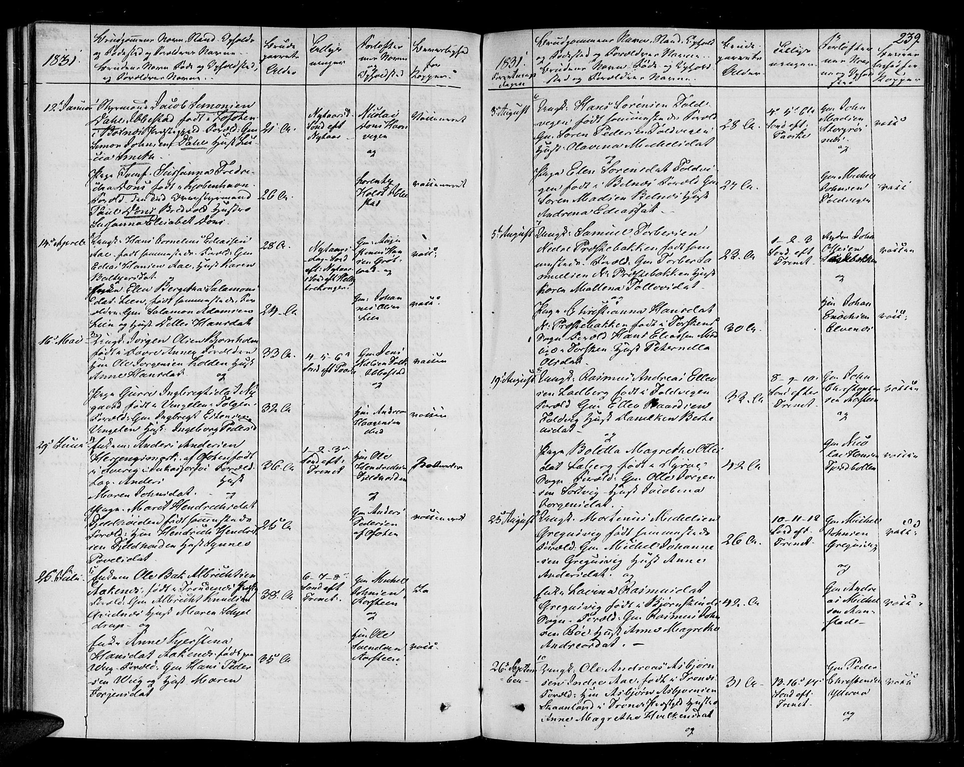 Ibestad sokneprestembete, SATØ/S-0077/H/Ha/Haa/L0005kirke: Parish register (official) no. 5, 1825-1836, p. 239