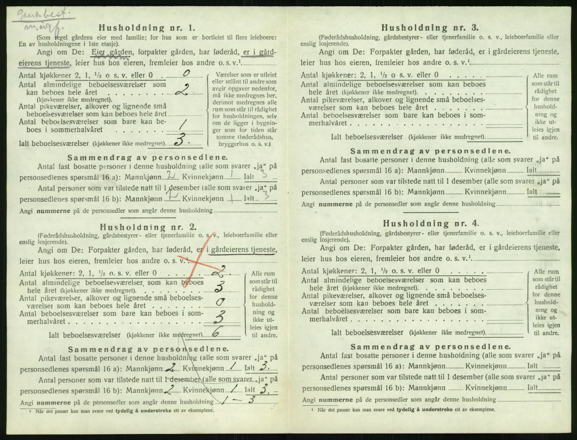 SAK, 1920 census for Vestre Moland, 1920, p. 1034
