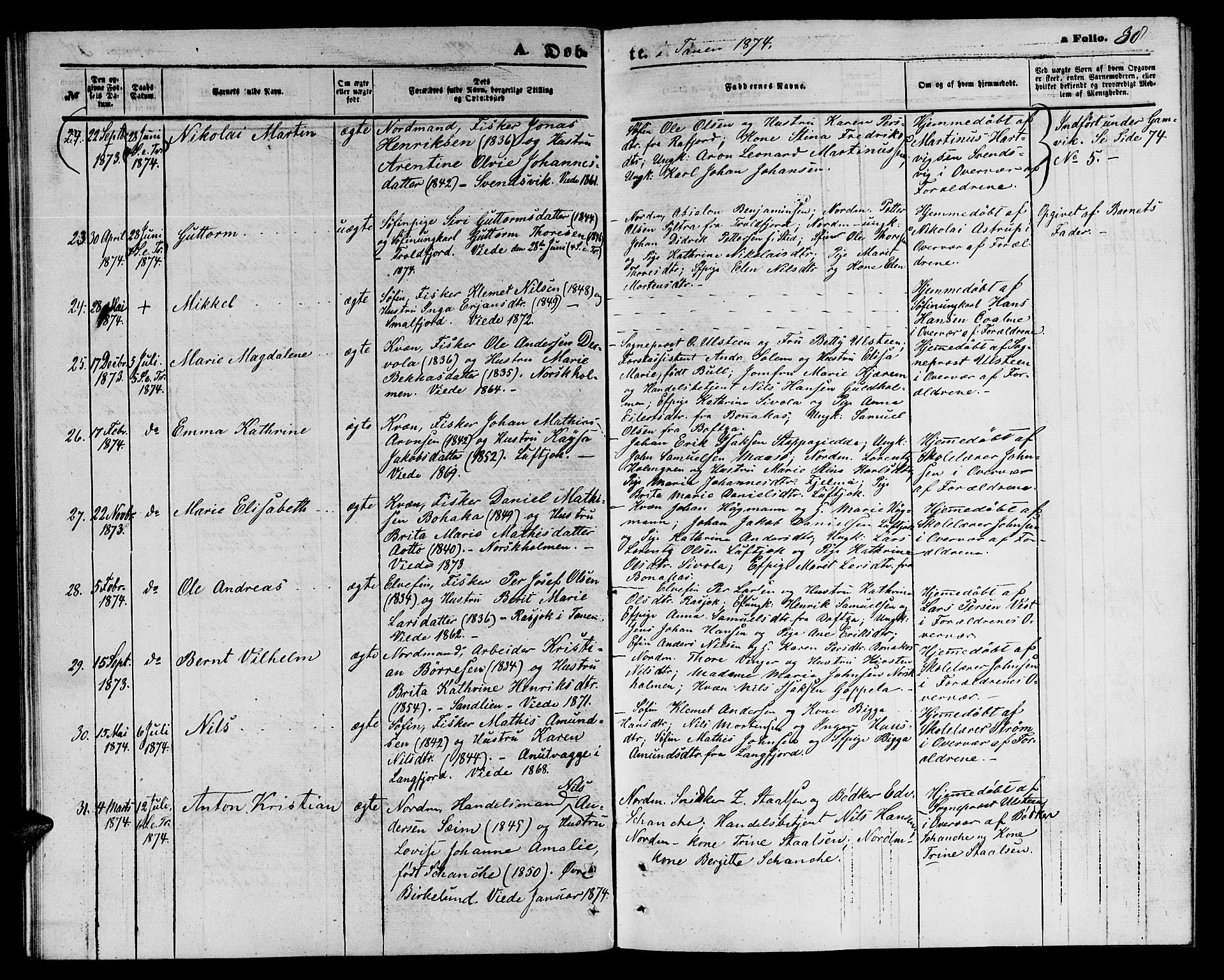 Tana sokneprestkontor, SATØ/S-1334/H/Hb/L0002klokker: Parish register (copy) no. 2 /1, 1866-1877, p. 38