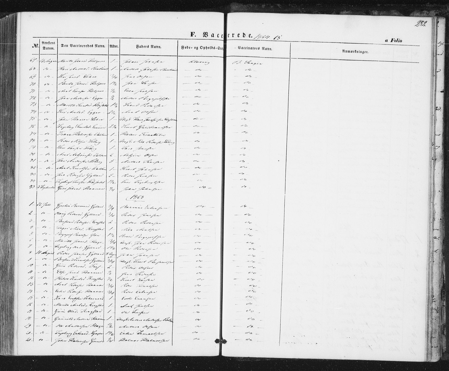 Ministerialprotokoller, klokkerbøker og fødselsregistre - Sør-Trøndelag, SAT/A-1456/692/L1103: Parish register (official) no. 692A03, 1849-1870, p. 282
