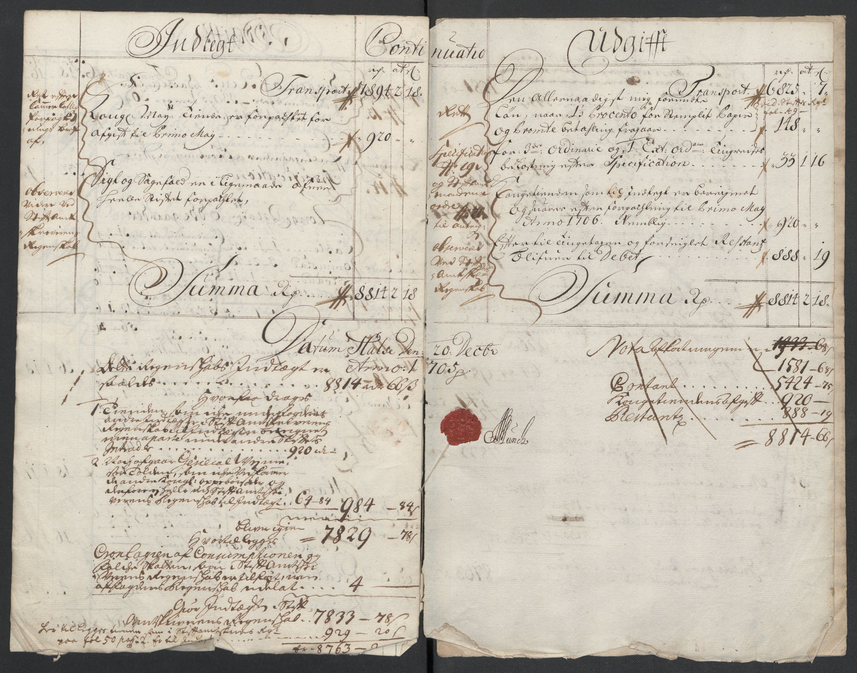 Rentekammeret inntil 1814, Reviderte regnskaper, Fogderegnskap, AV/RA-EA-4092/R56/L3741: Fogderegnskap Nordmøre, 1705, p. 8