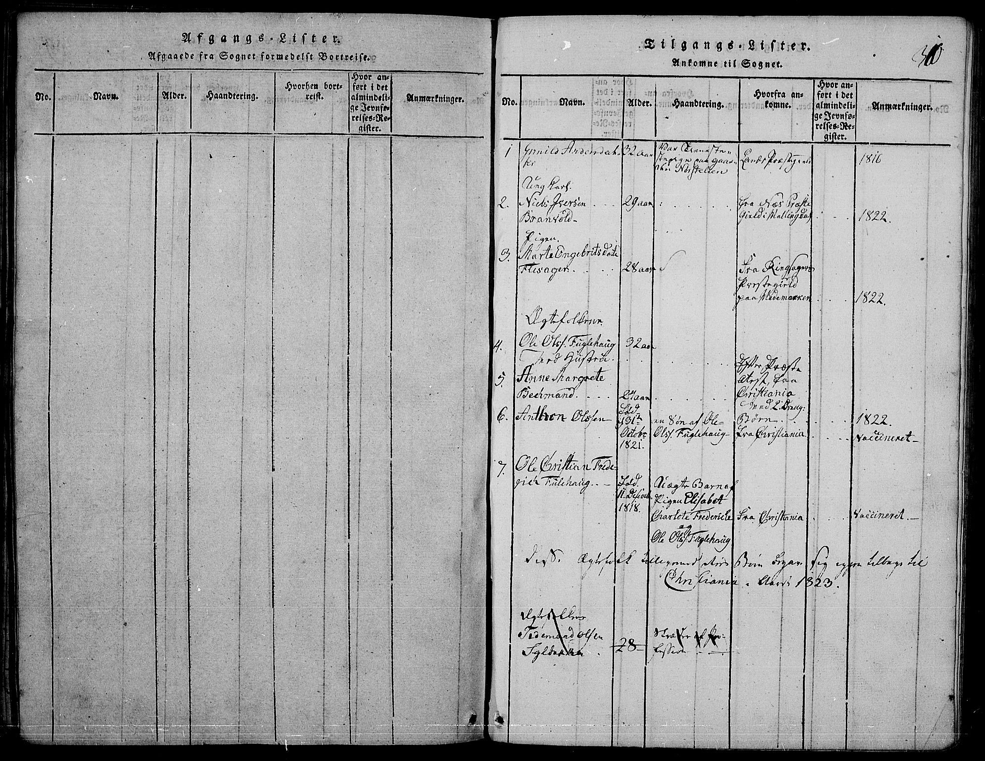 Nord-Aurdal prestekontor, SAH/PREST-132/H/Ha/Haa/L0002: Parish register (official) no. 2, 1816-1828, p. 310