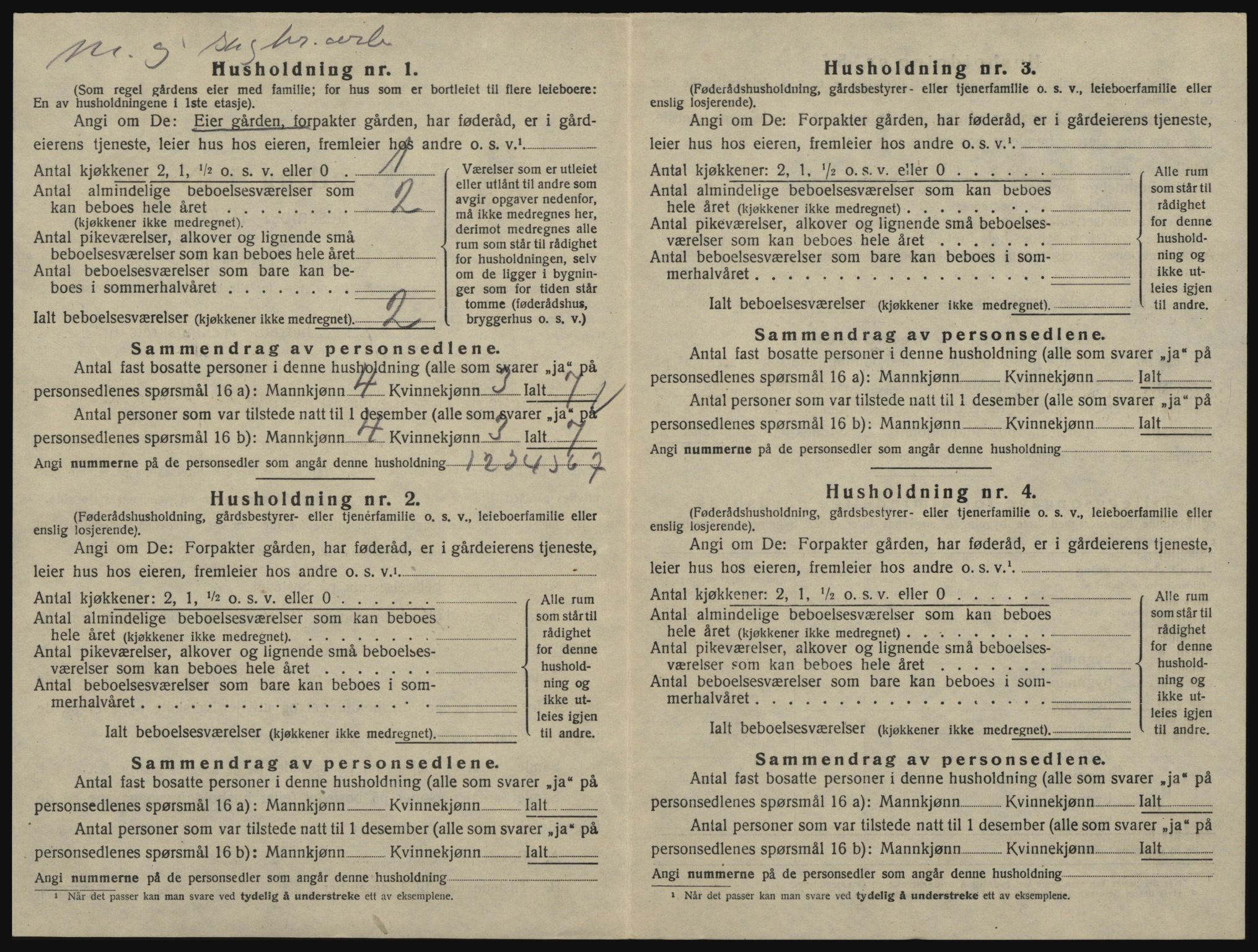 SAO, 1920 census for Glemmen, 1920, p. 396