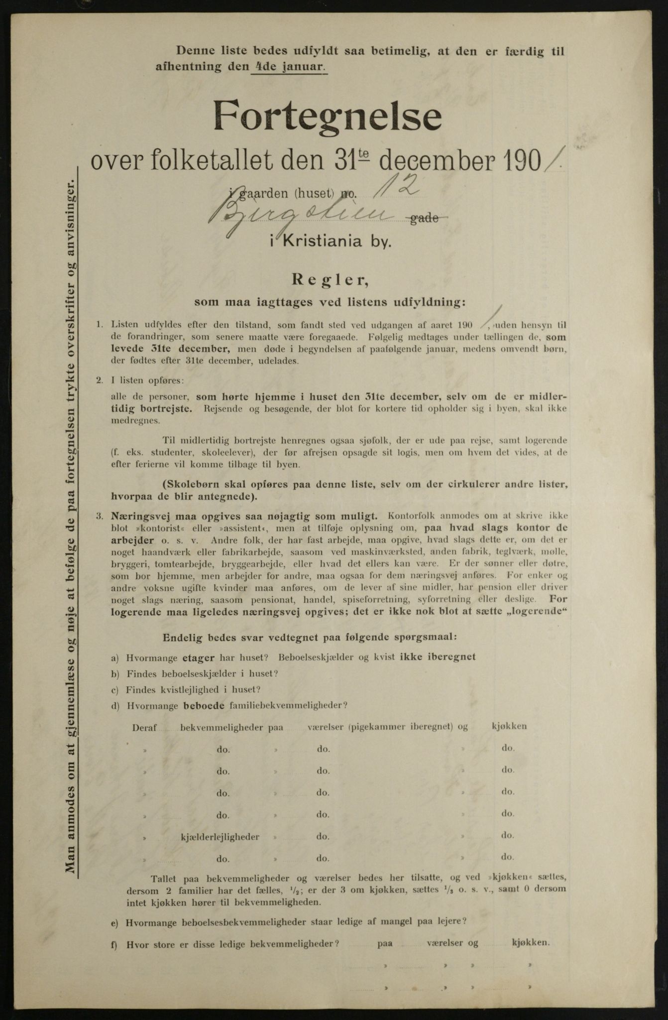 OBA, Municipal Census 1901 for Kristiania, 1901, p. 779