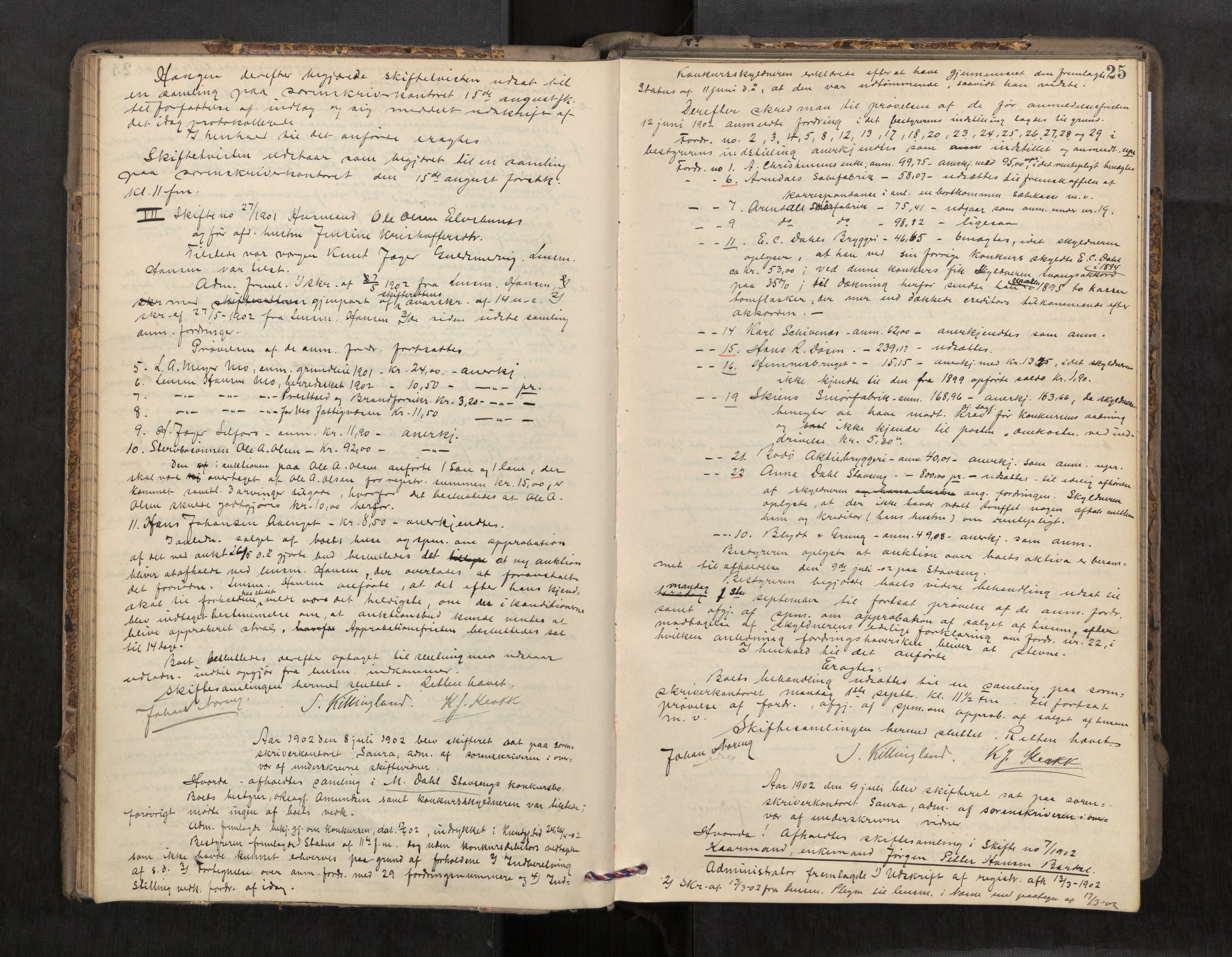 Rana sorenskriveri , AV/SAT-A-1108/1/3/3B/L0007: Skiftebehandlingsprotokoll, 1901-1909, p. 25
