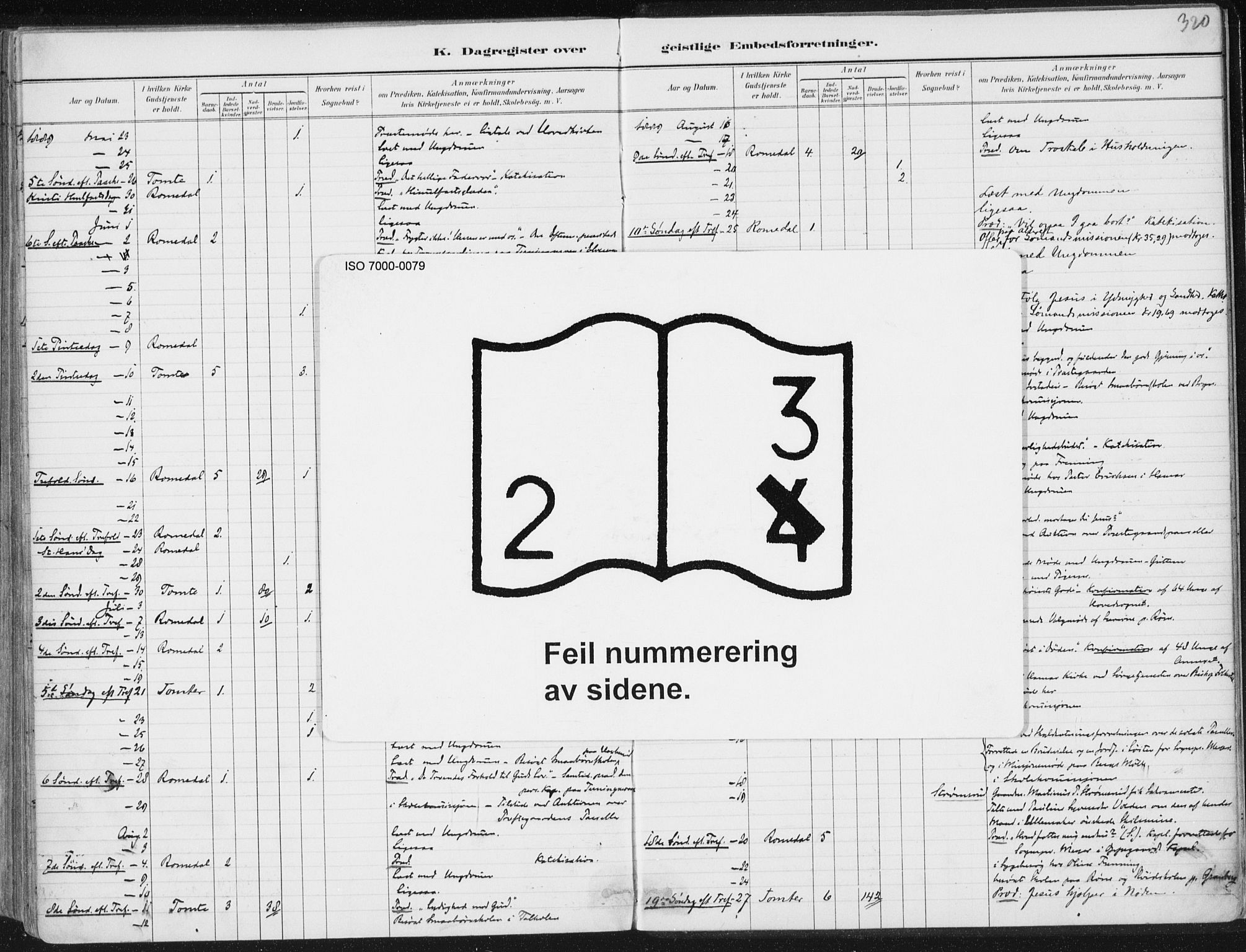 Romedal prestekontor, SAH/PREST-004/K/L0010: Parish register (official) no. 10, 1880-1895, p. 320