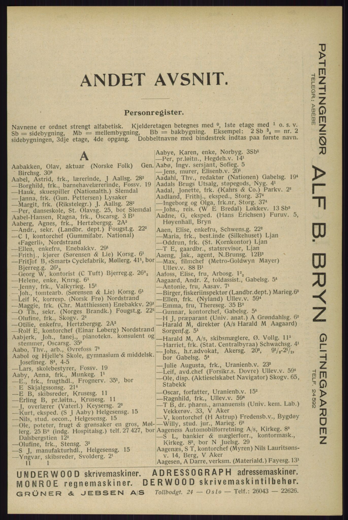 Kristiania/Oslo adressebok, PUBL/-, 1929, p. 65