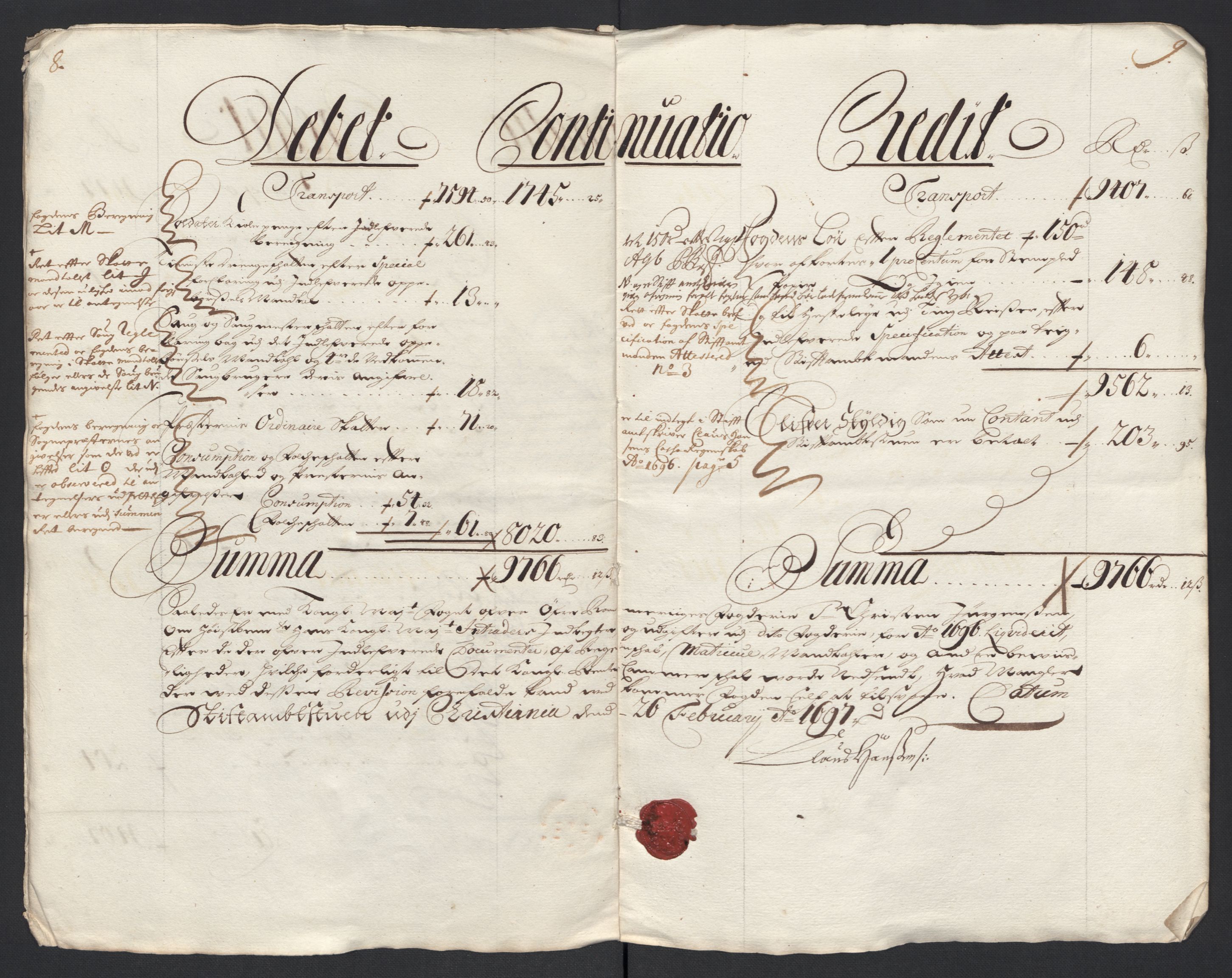 Rentekammeret inntil 1814, Reviderte regnskaper, Fogderegnskap, AV/RA-EA-4092/R12/L0708: Fogderegnskap Øvre Romerike, 1696, p. 8