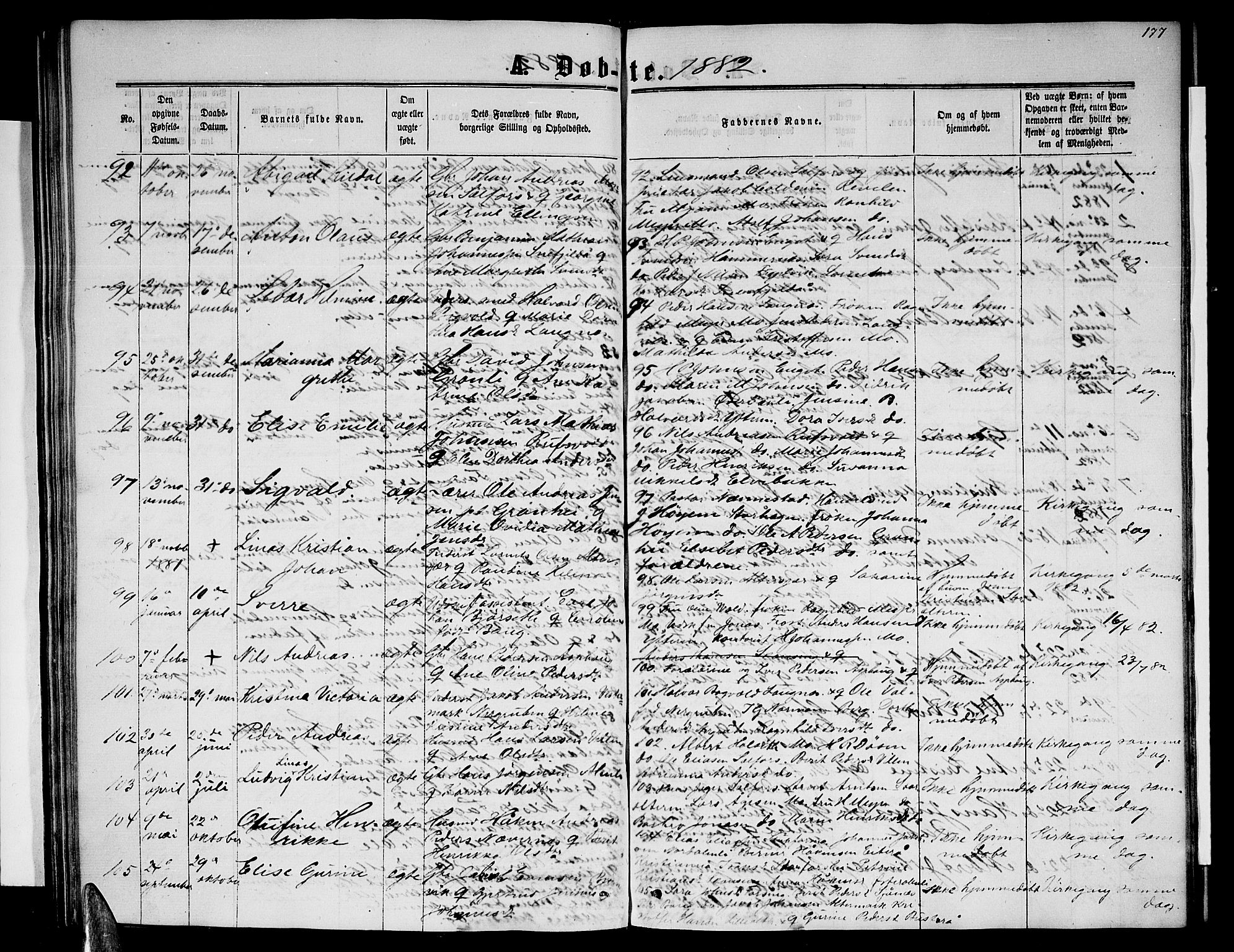 Ministerialprotokoller, klokkerbøker og fødselsregistre - Nordland, SAT/A-1459/827/L0415: Parish register (copy) no. 827C04, 1864-1886, p. 177
