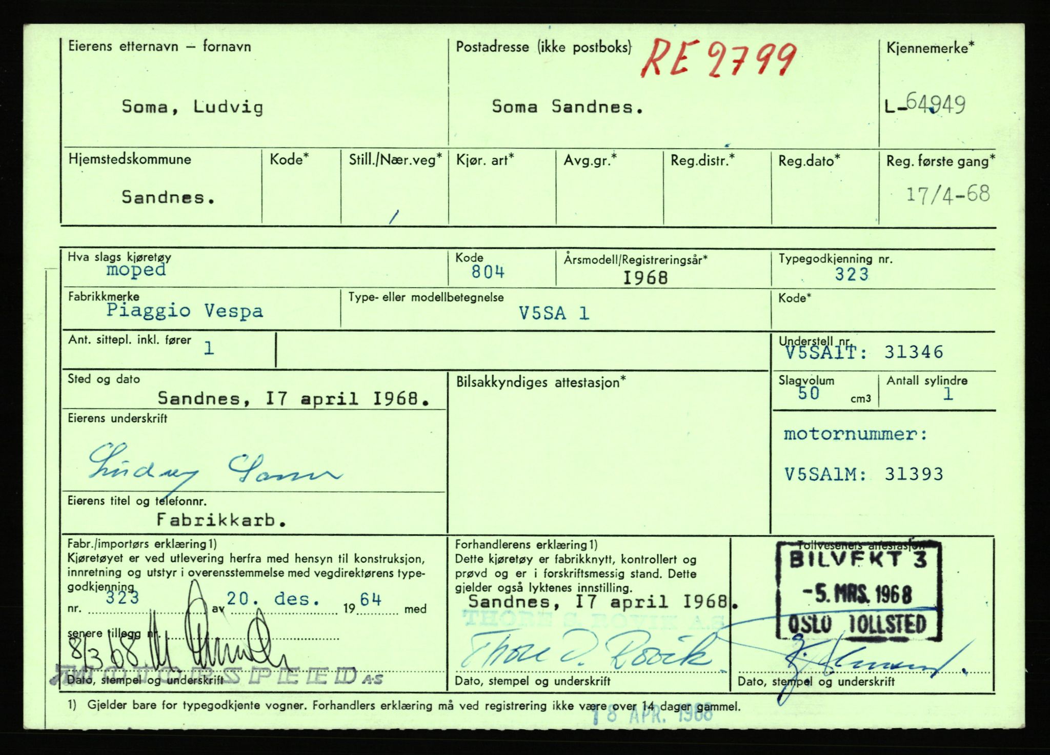 Stavanger trafikkstasjon, AV/SAST-A-101942/0/F/L0064: L-63800 - L-65399, 1930-1971, p. 2102